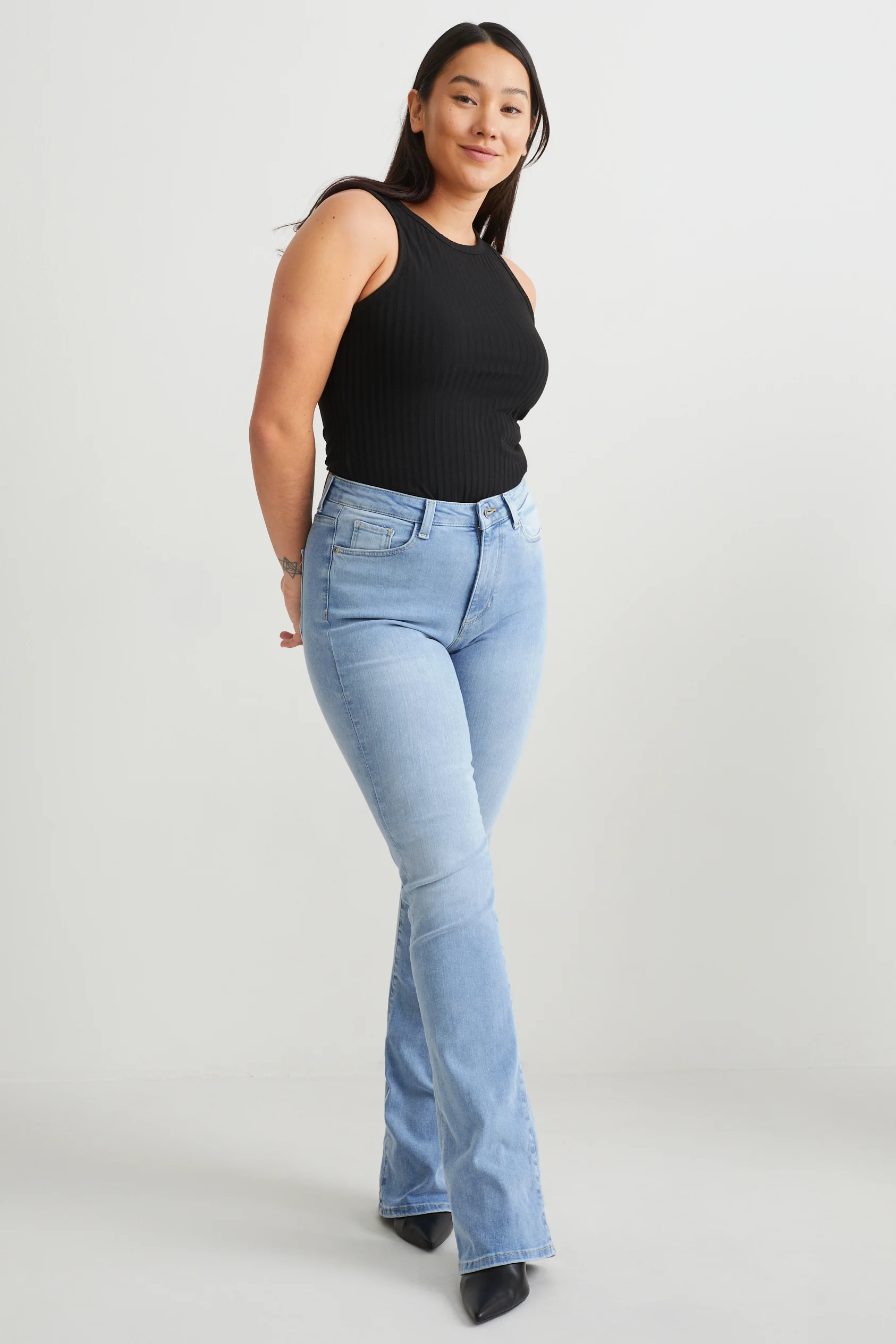 Curvy jeans - high waist - bootcut - LYCRA?
