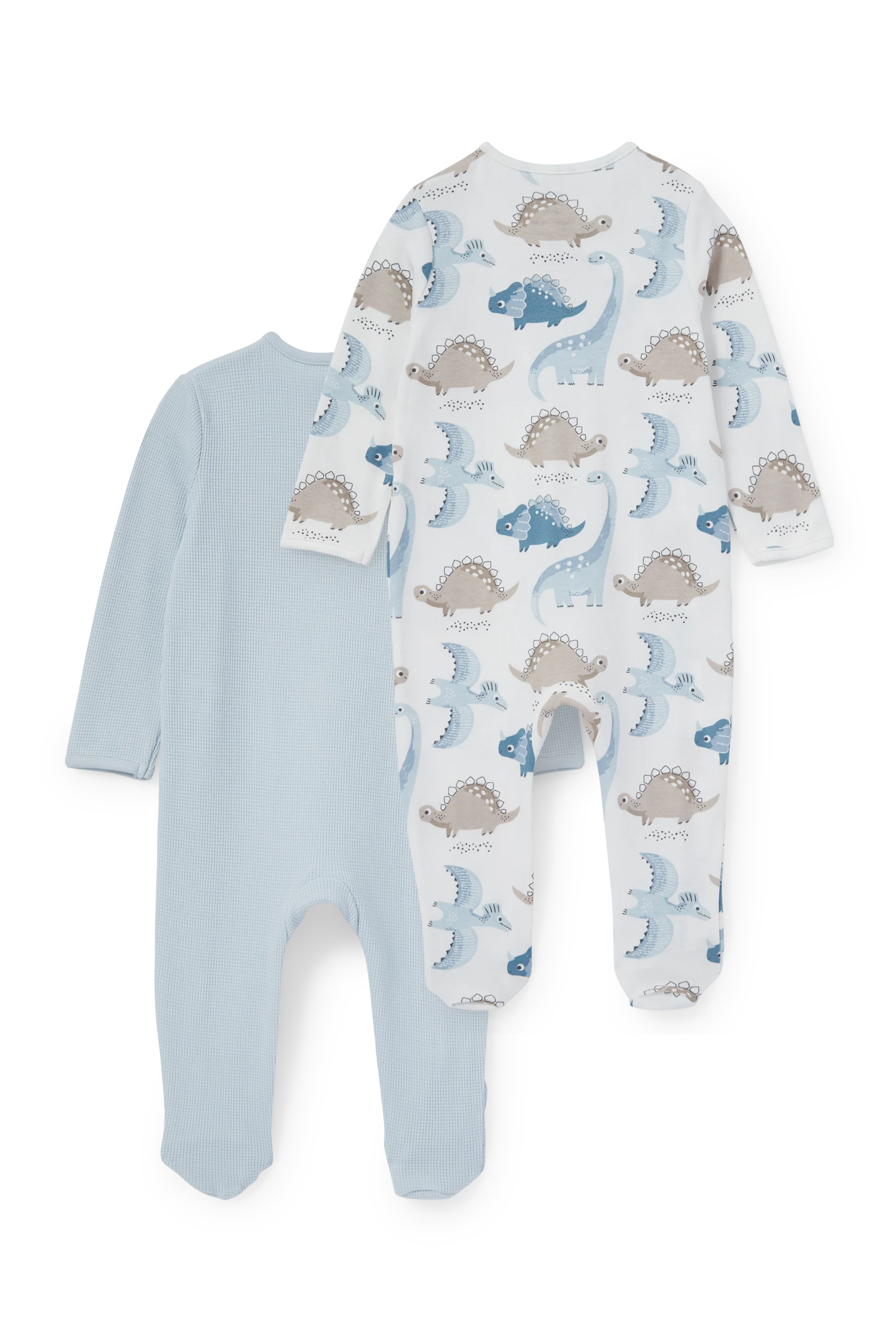 Multipack of 2 - dinosaur - baby sleepsuit
