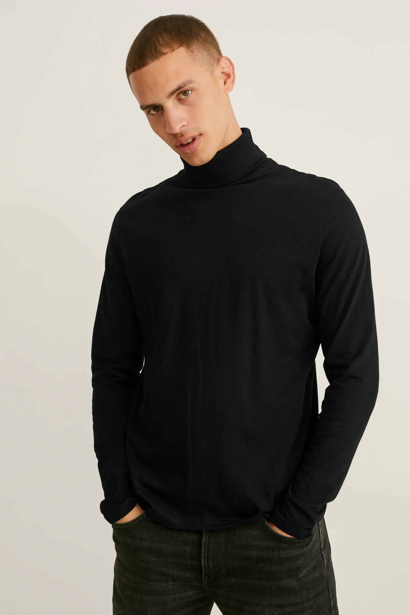 Polo neck top