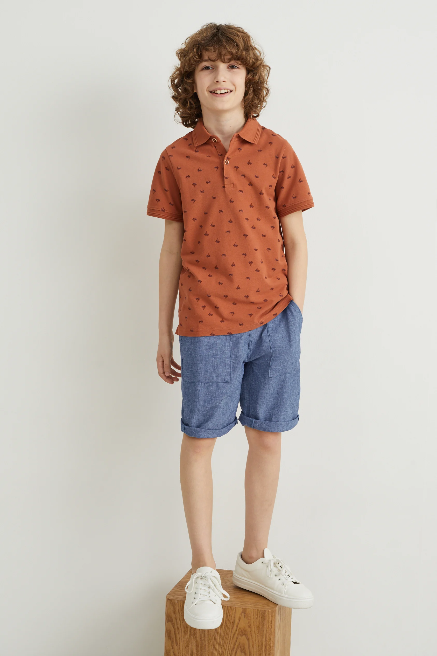 Bermuda shorts - linen blend