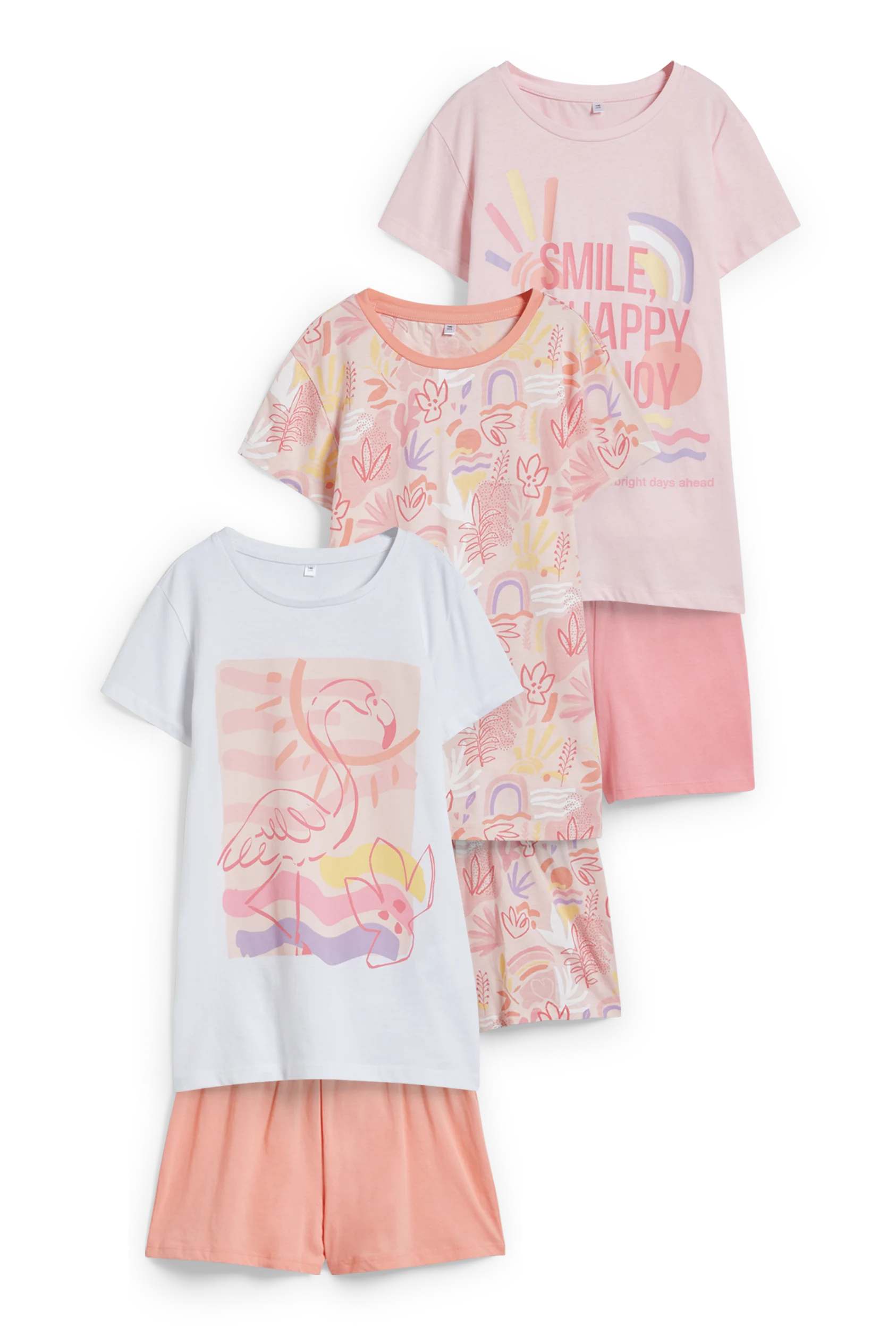 Multipack of 3 - short pyjamas - 6 piece