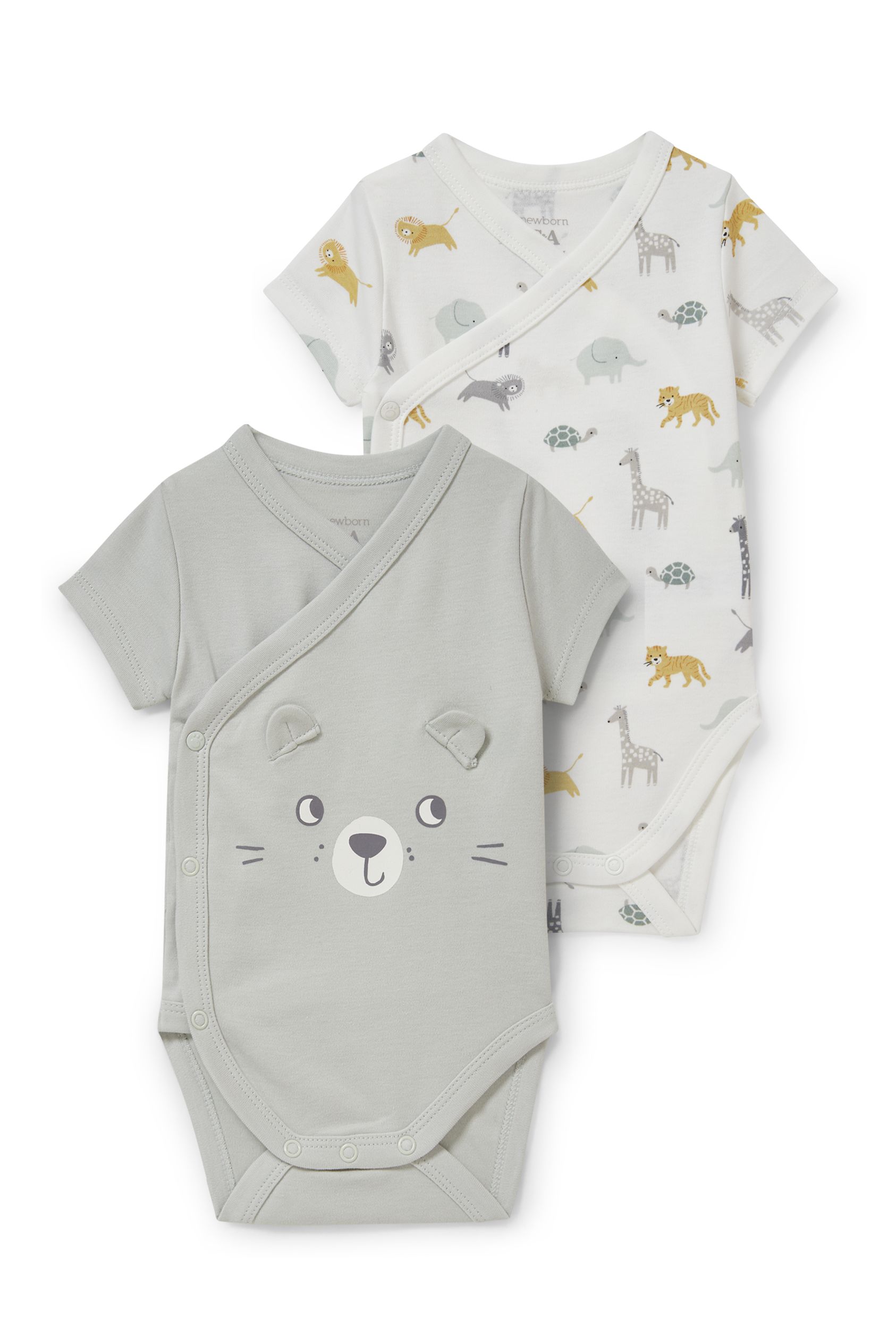 Multipack of 2 - baby wrapover bodysuit