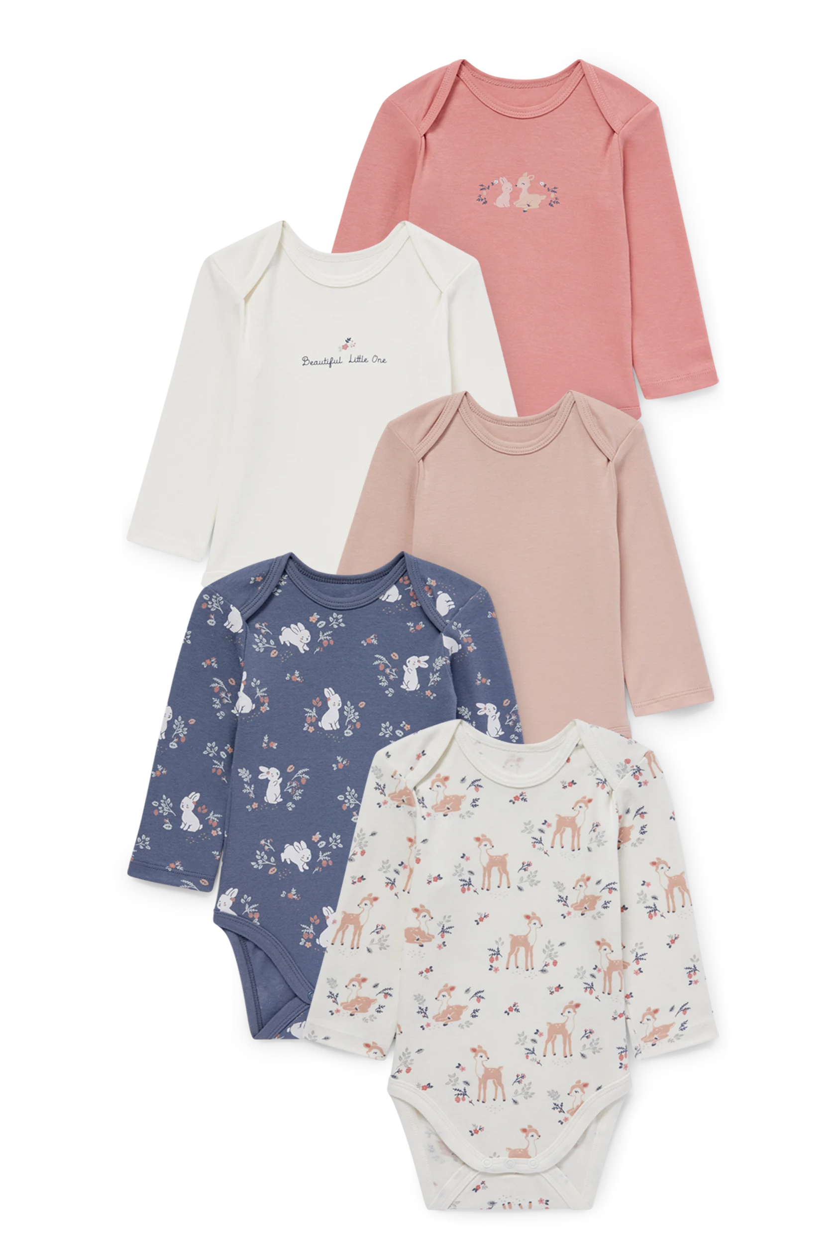 Multipack of 5 - baby bodysuit