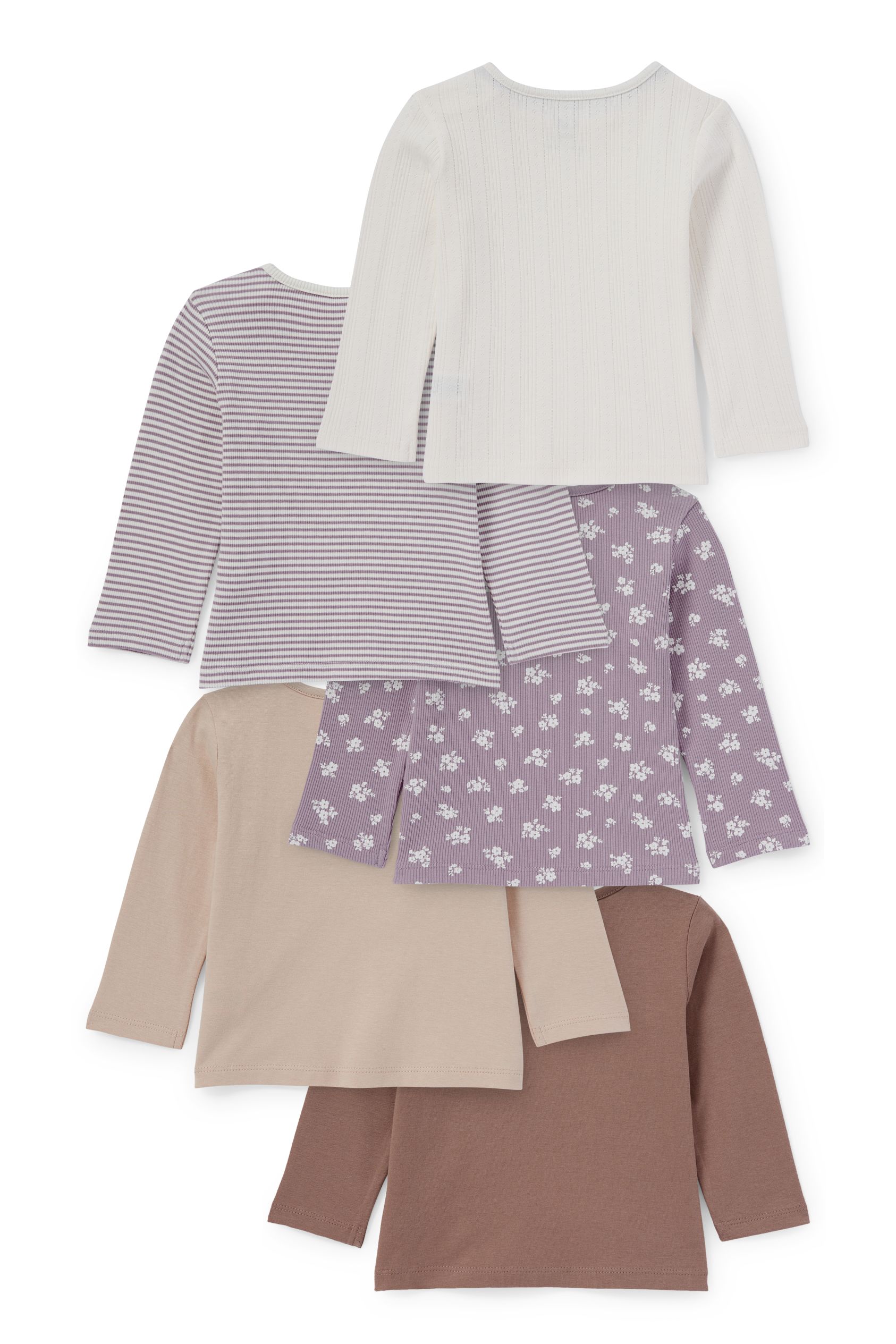 Multipack of 5 - baby long sleeve top
