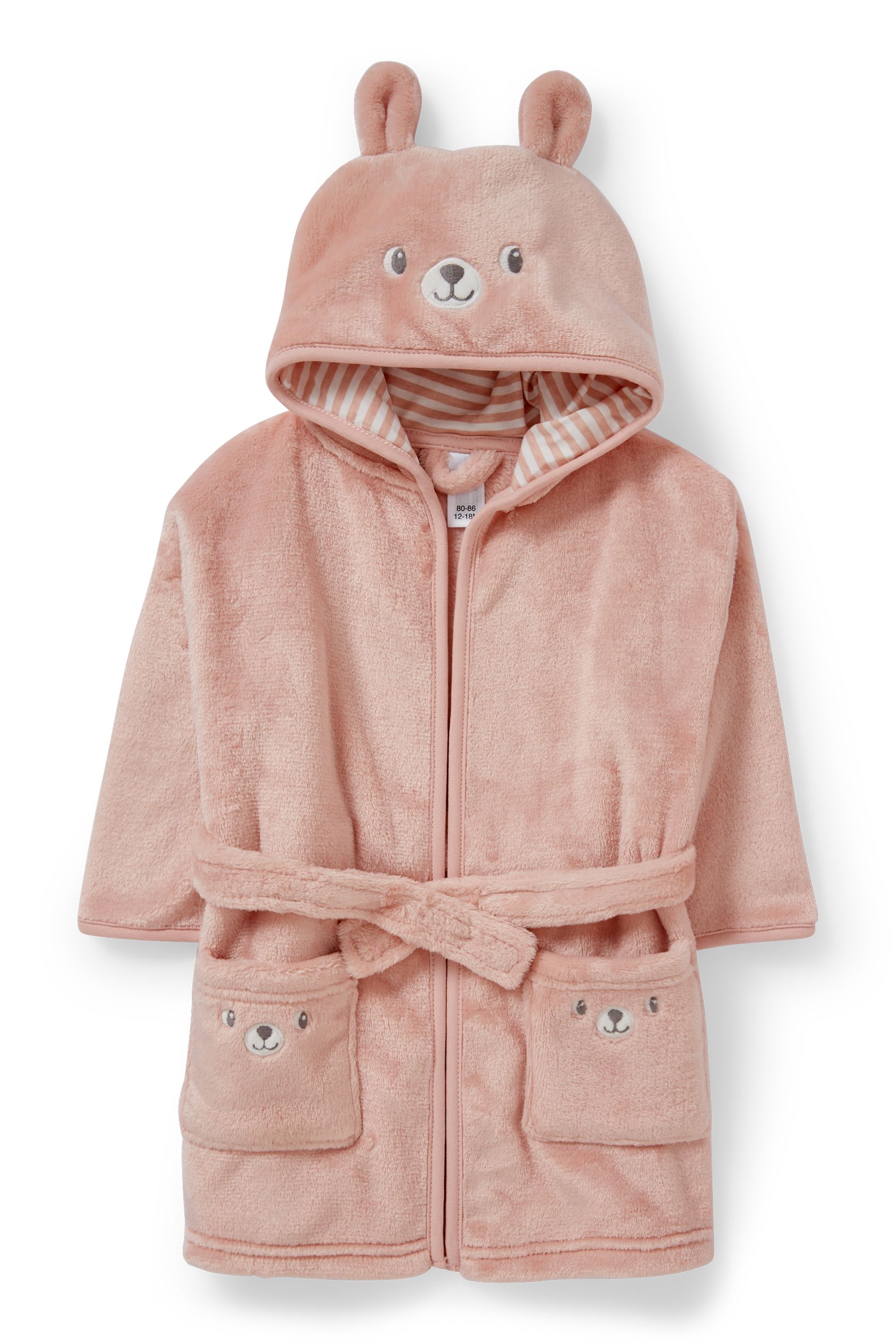 Baby bathrobe with hood