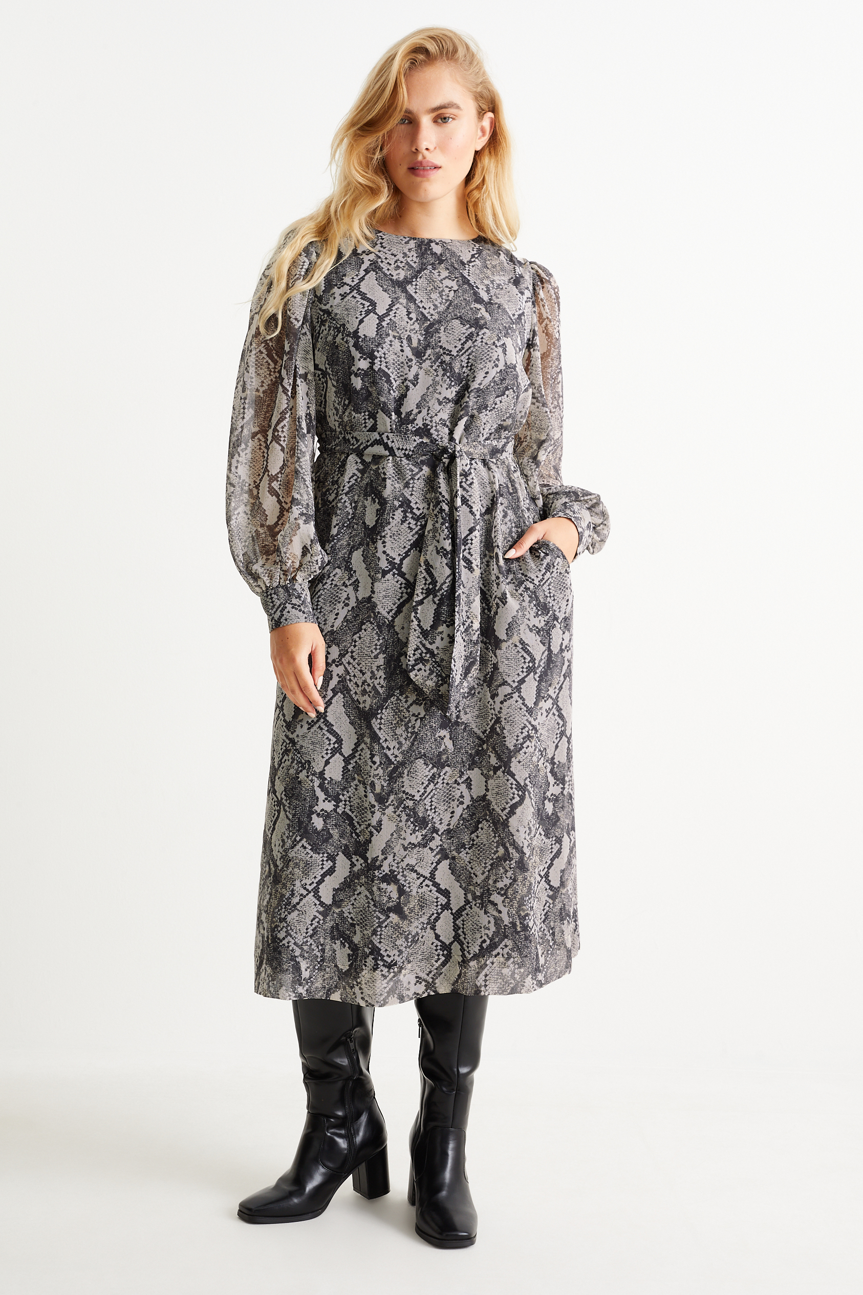 Chiffon dress - patterned