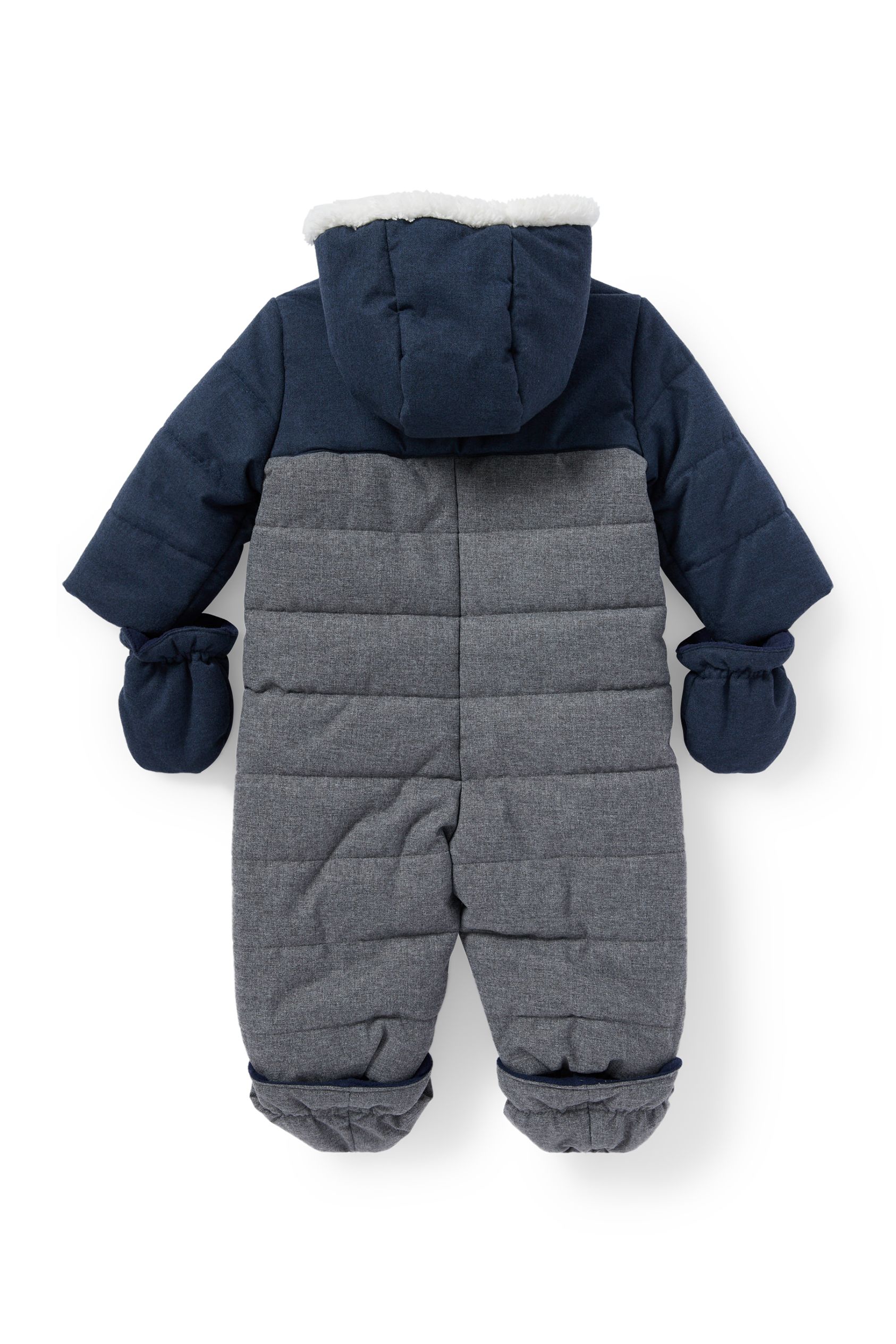 Baby snowsuit with hood