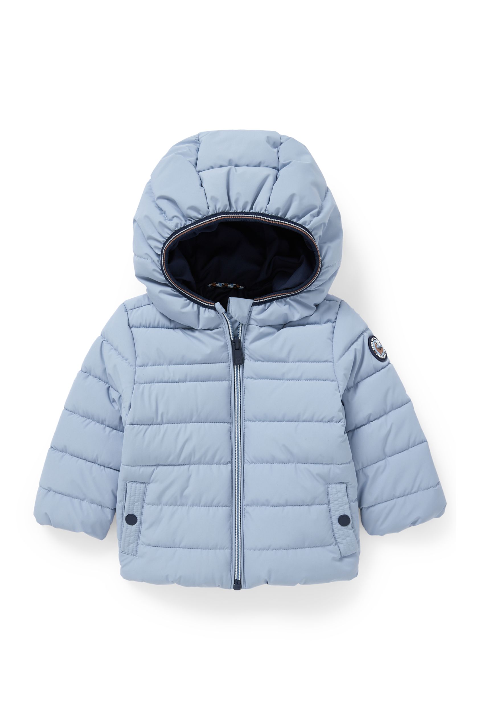 Baby quilted jacket with hood