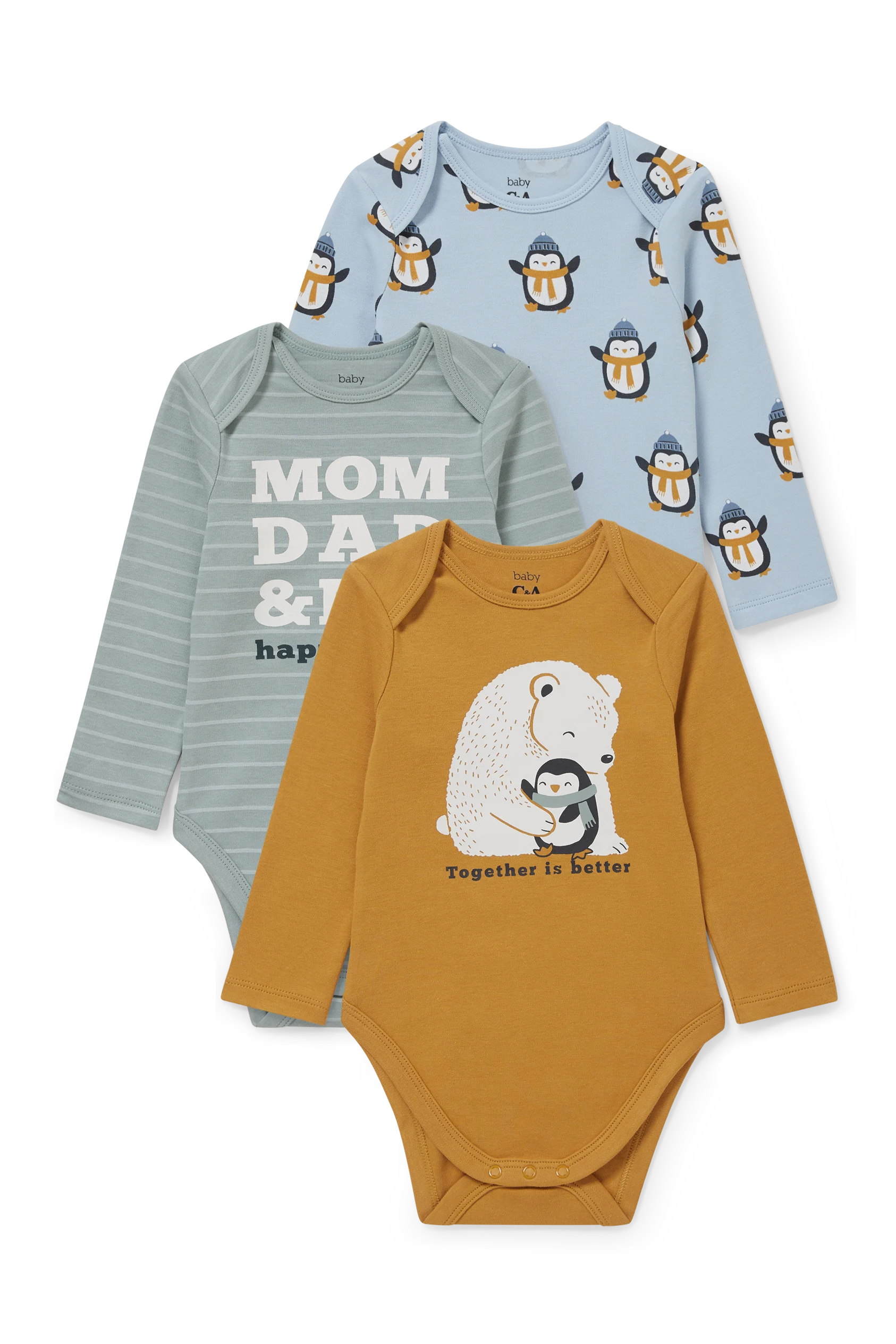 Multipack of 3 - baby bodysuit