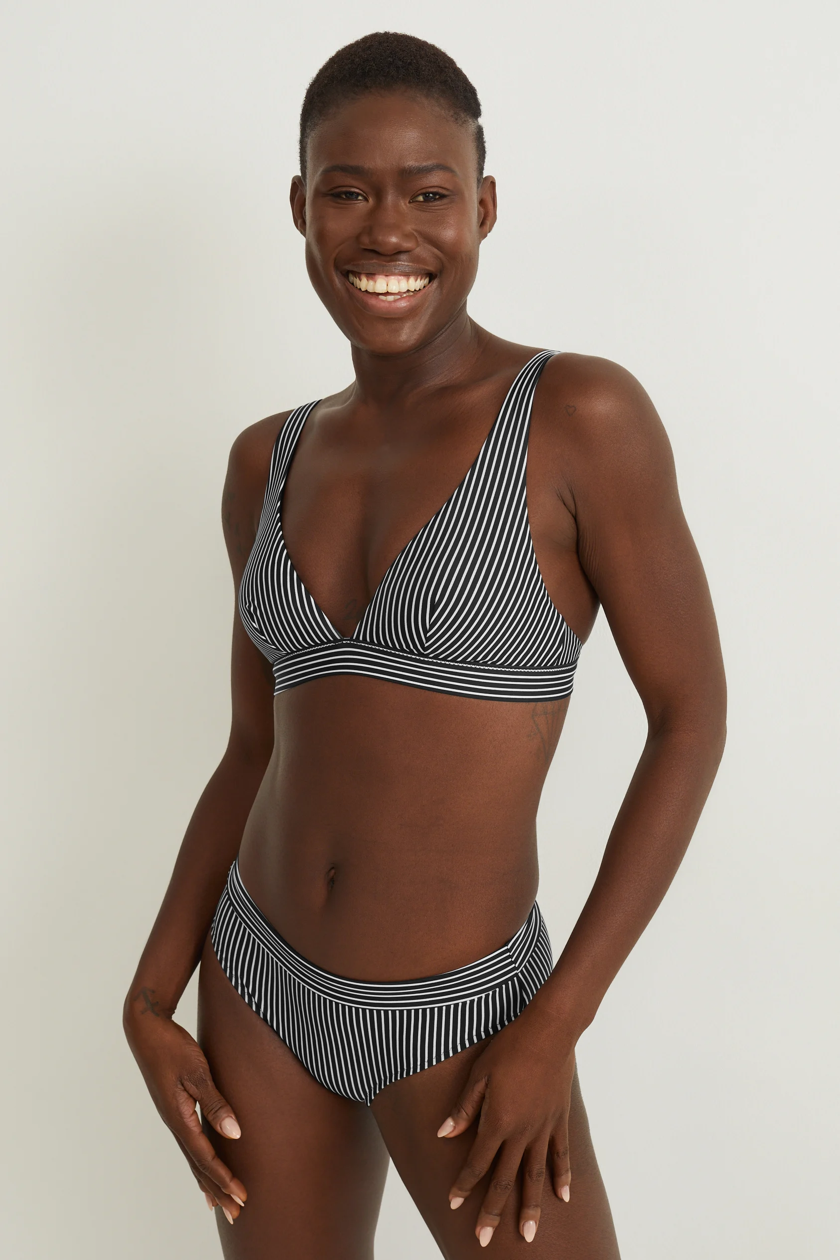 Bikini bottoms - mid waist - LYCRA? XTRA LIFE? - striped