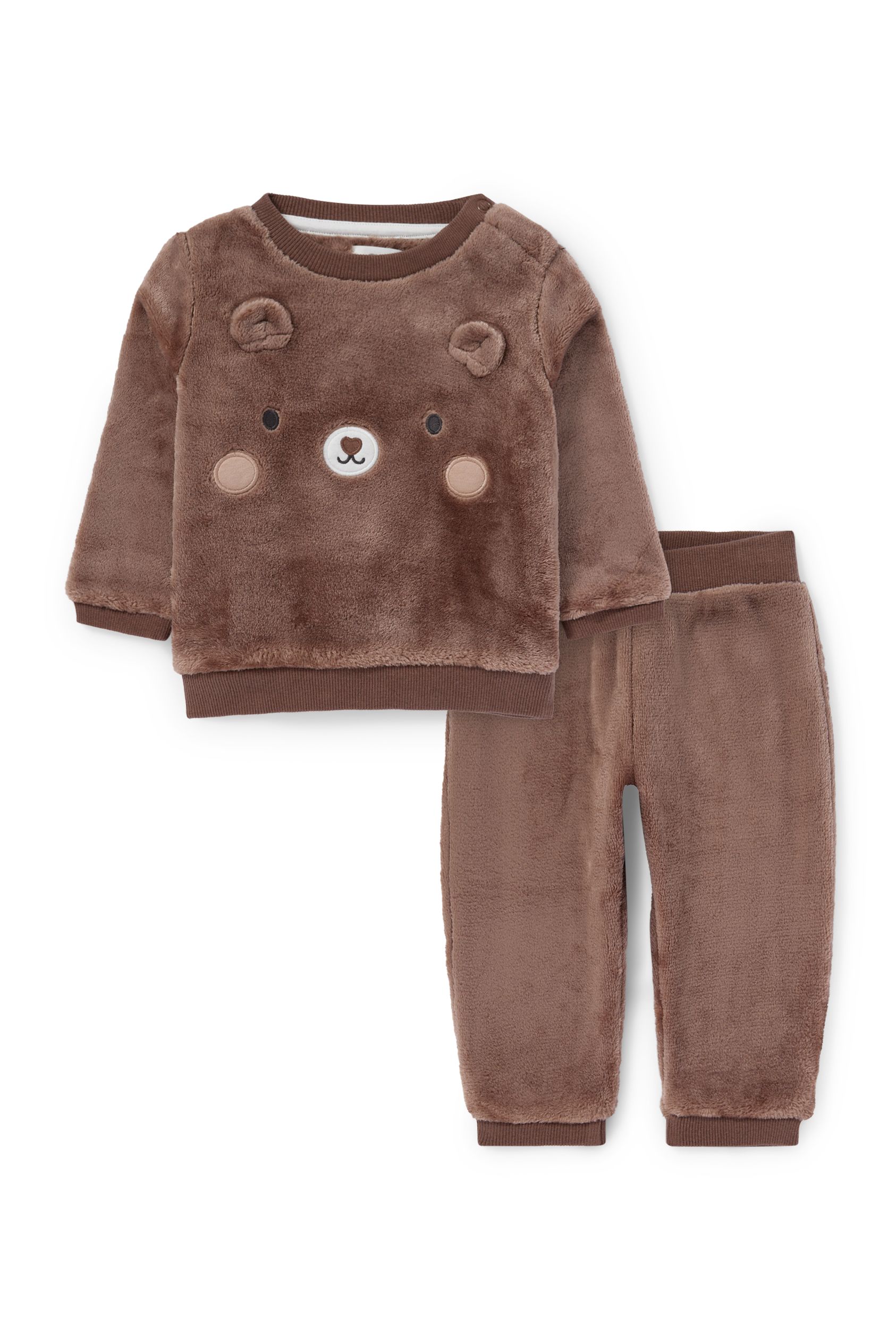 Teddy bear - baby thermal outfit - 2 piece