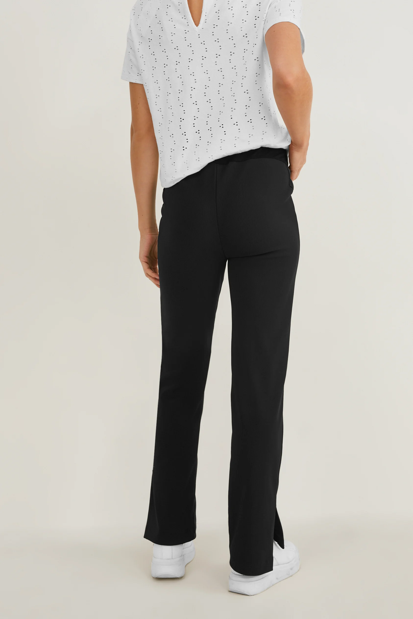 Jersey maternity trousers - flared