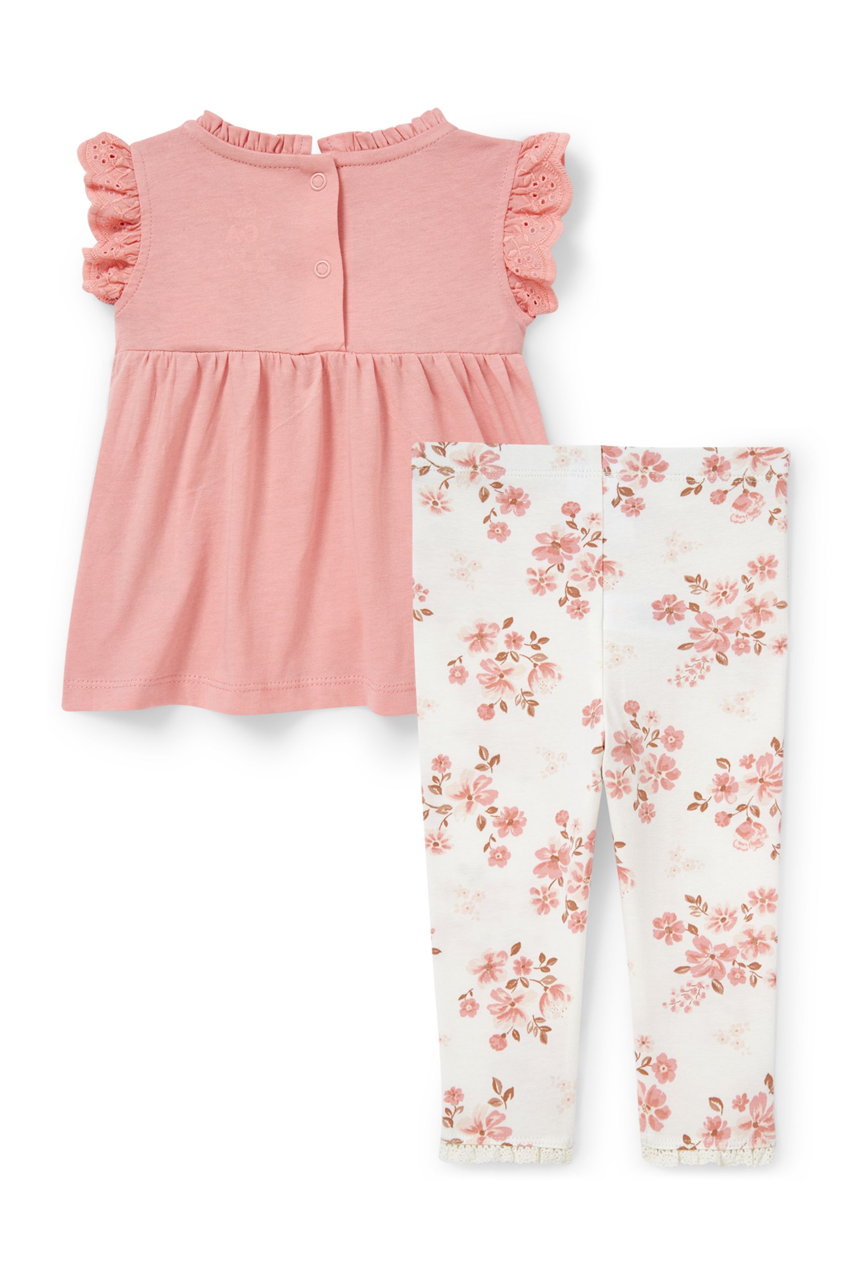 Baby outfit - 2 piece - floral