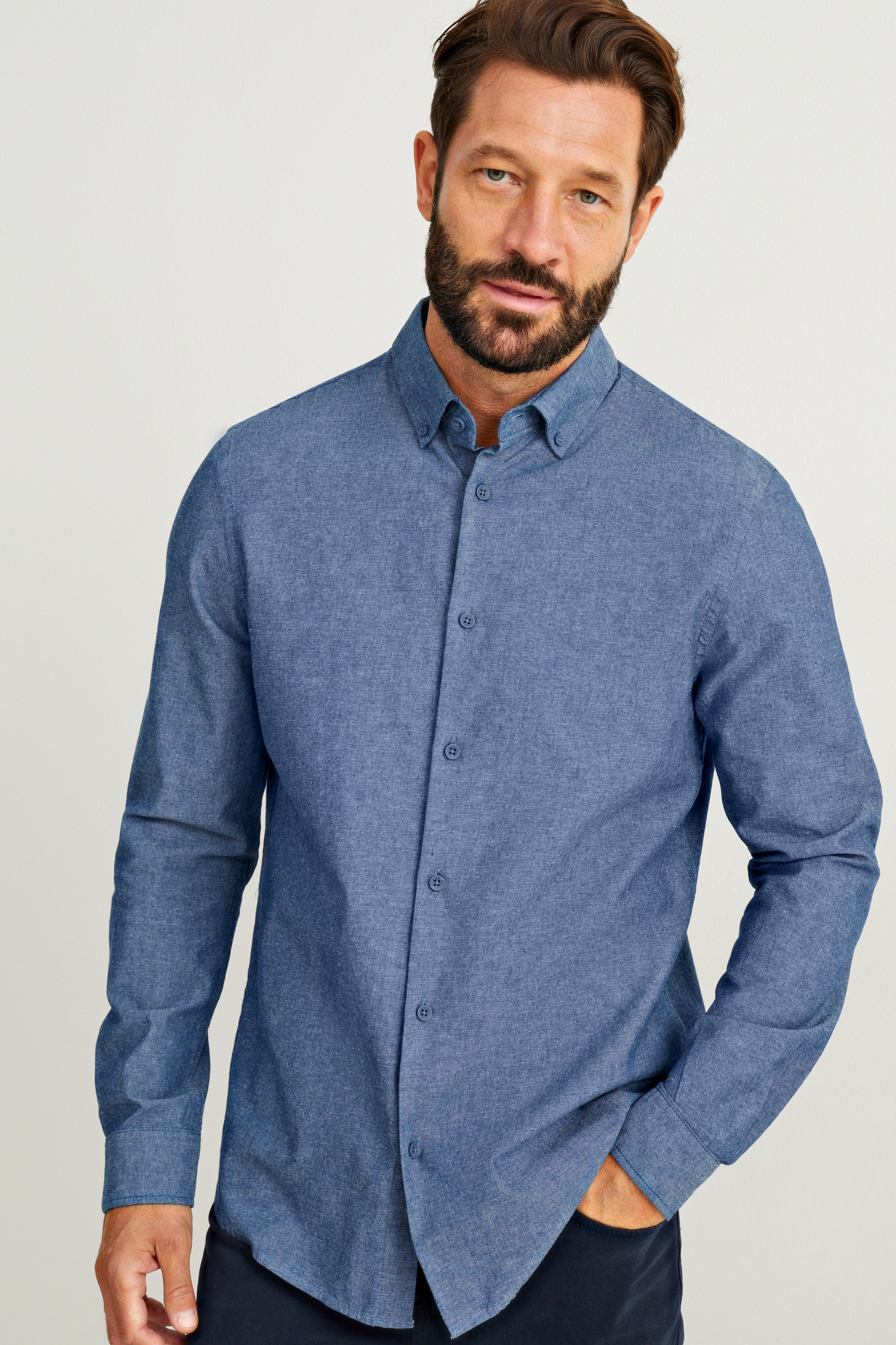 Shirt - regular fit - button-down collar
