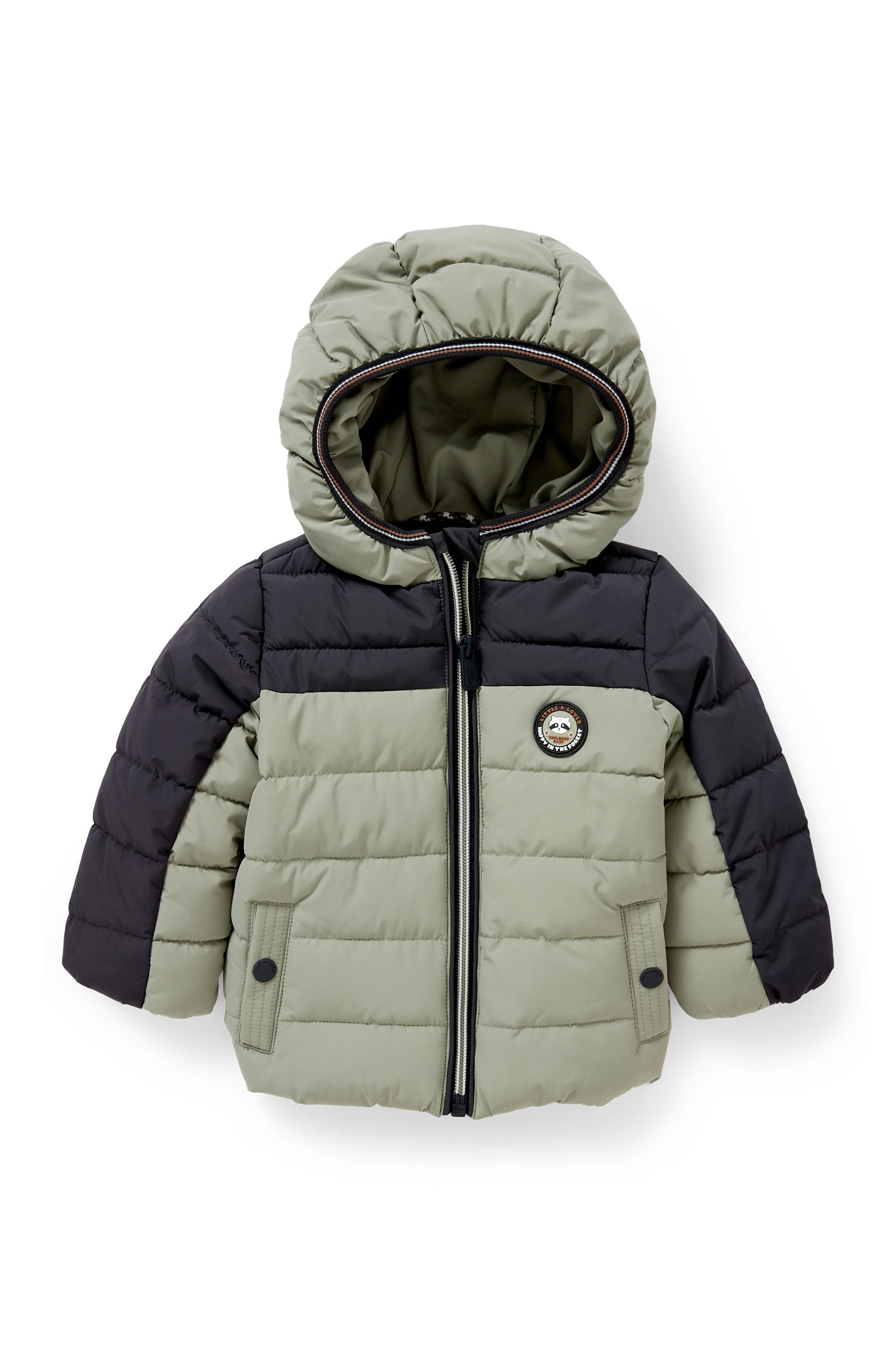 Baby quilted jacket with hood