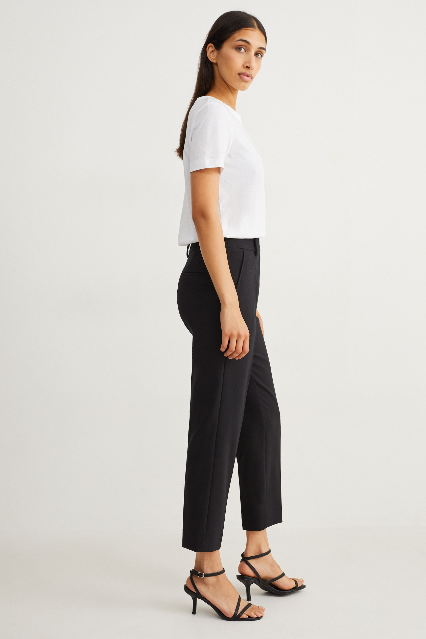 Business trousers - high-rise waist - regular fit