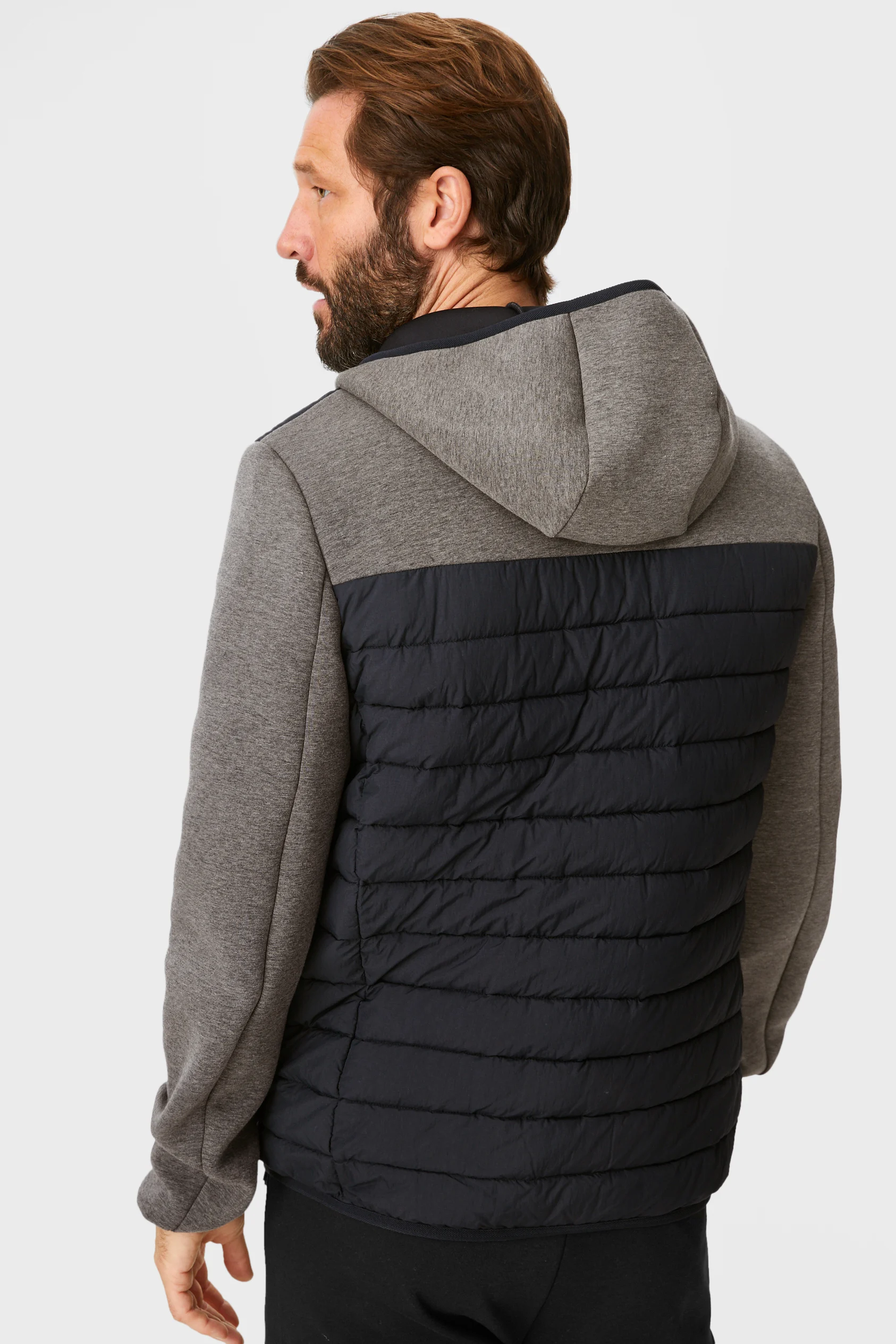 Quilted jacket with hood