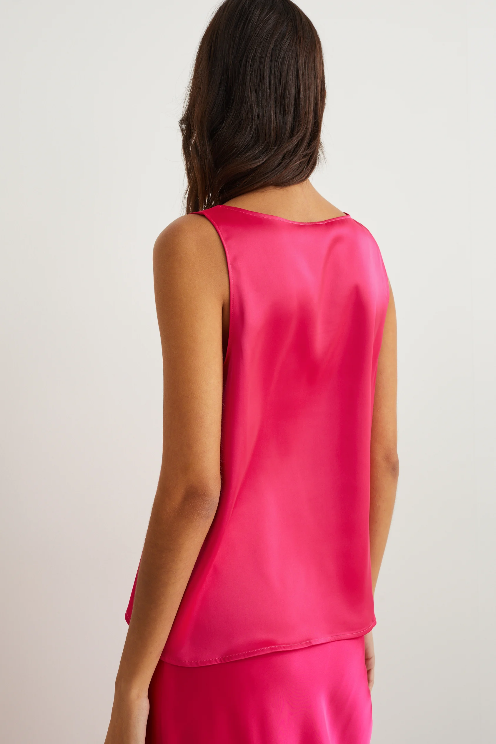 Basic satin blouse top