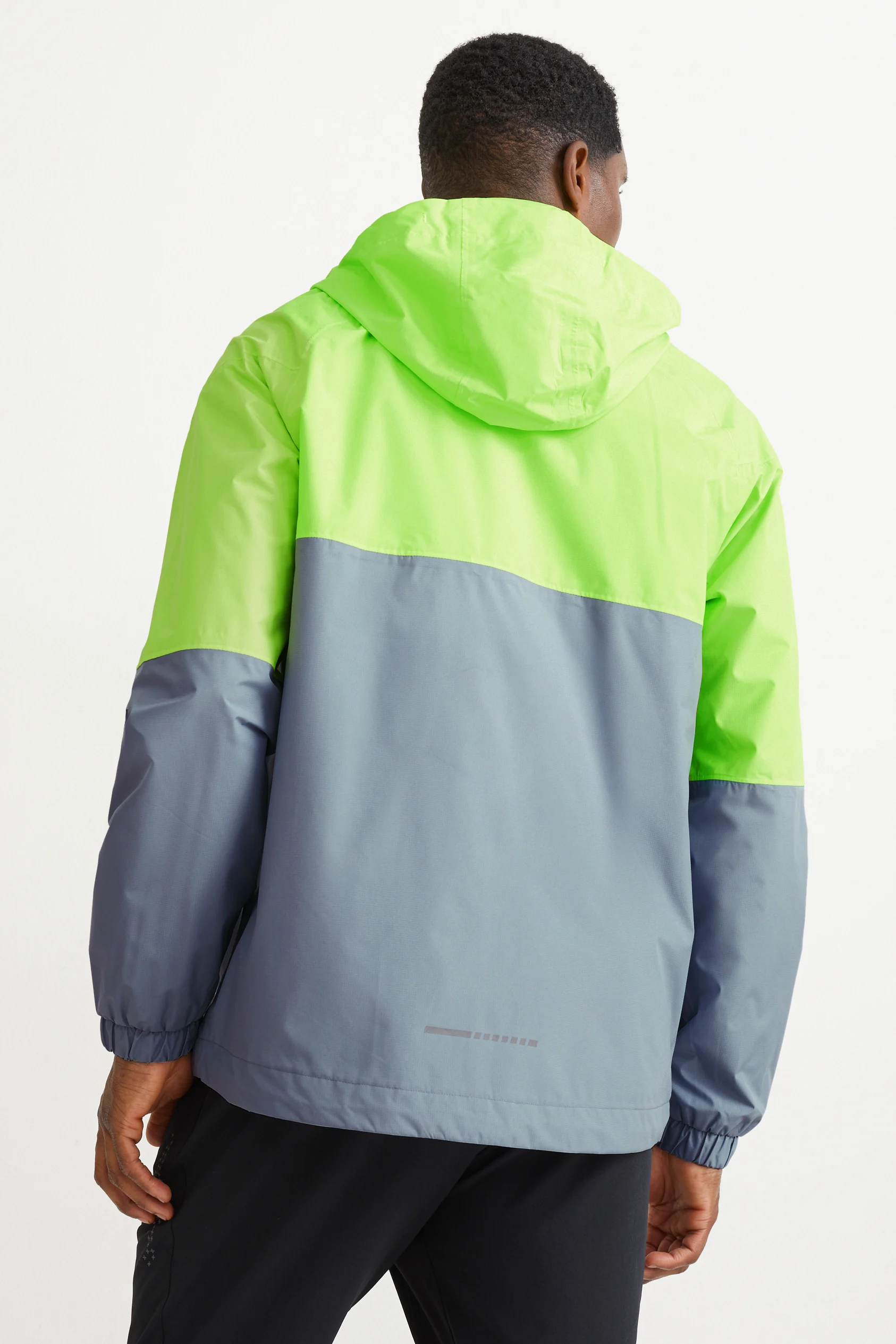 Rain jacket with hood