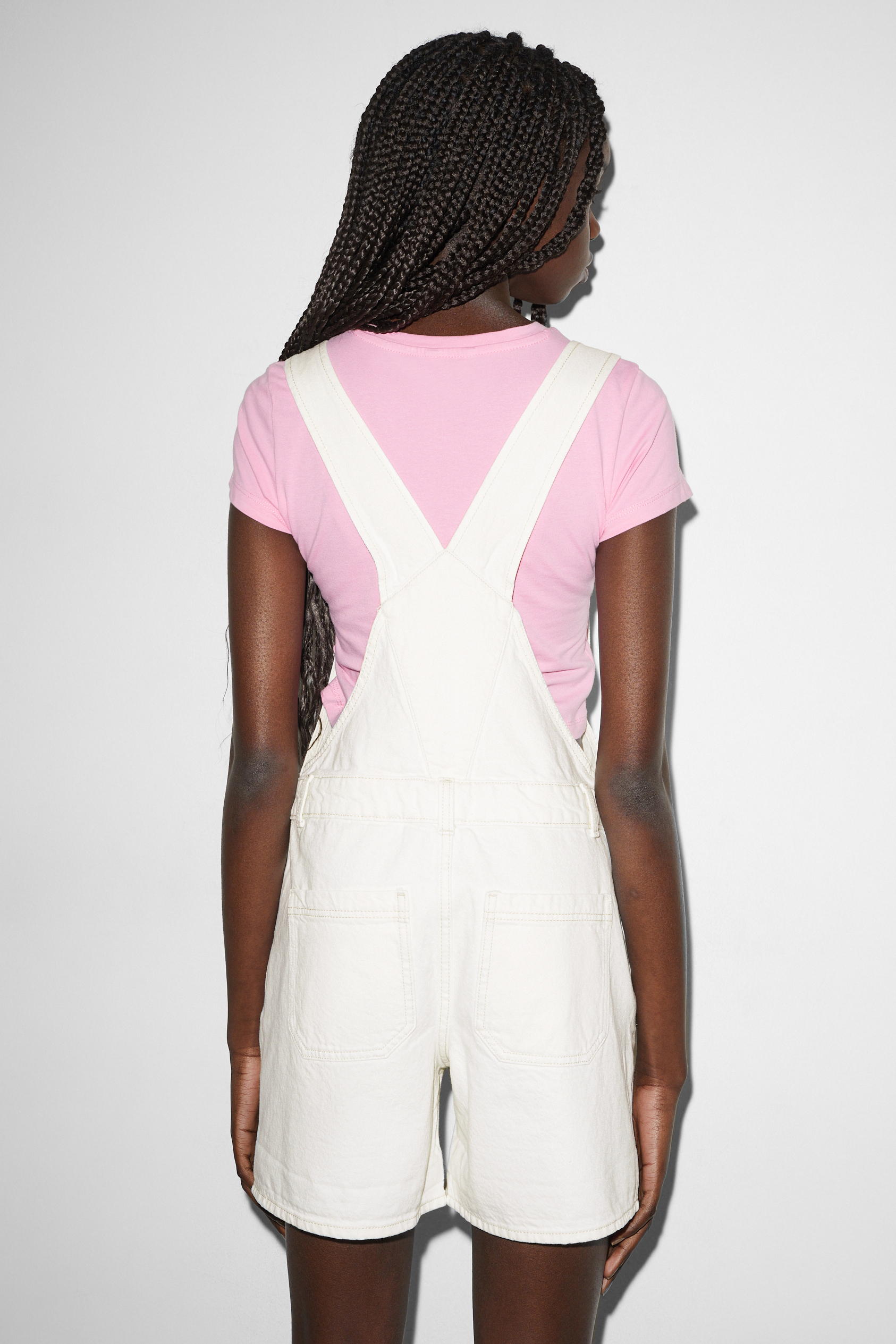 CLOCKHOUSE - denim dungaree shorts