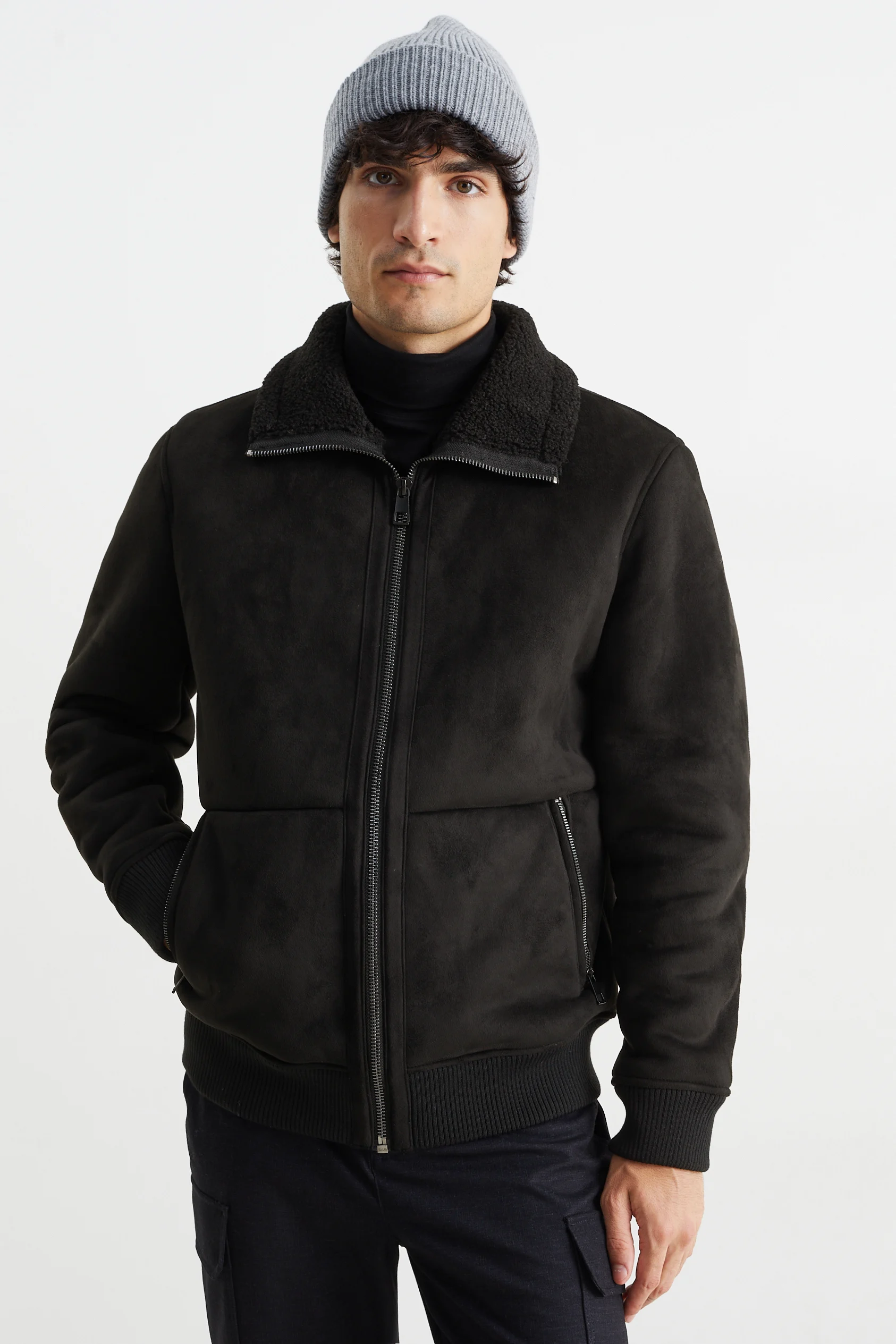 Shearling jacket - faux suede