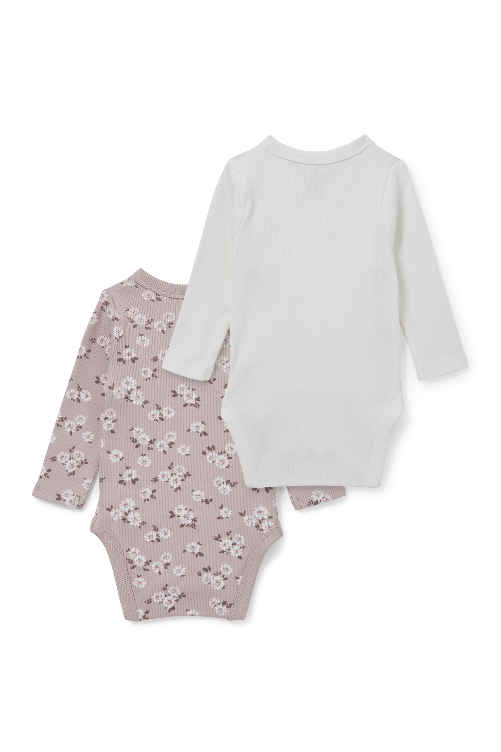 Multipack of 2 - wrapover baby bodysuit