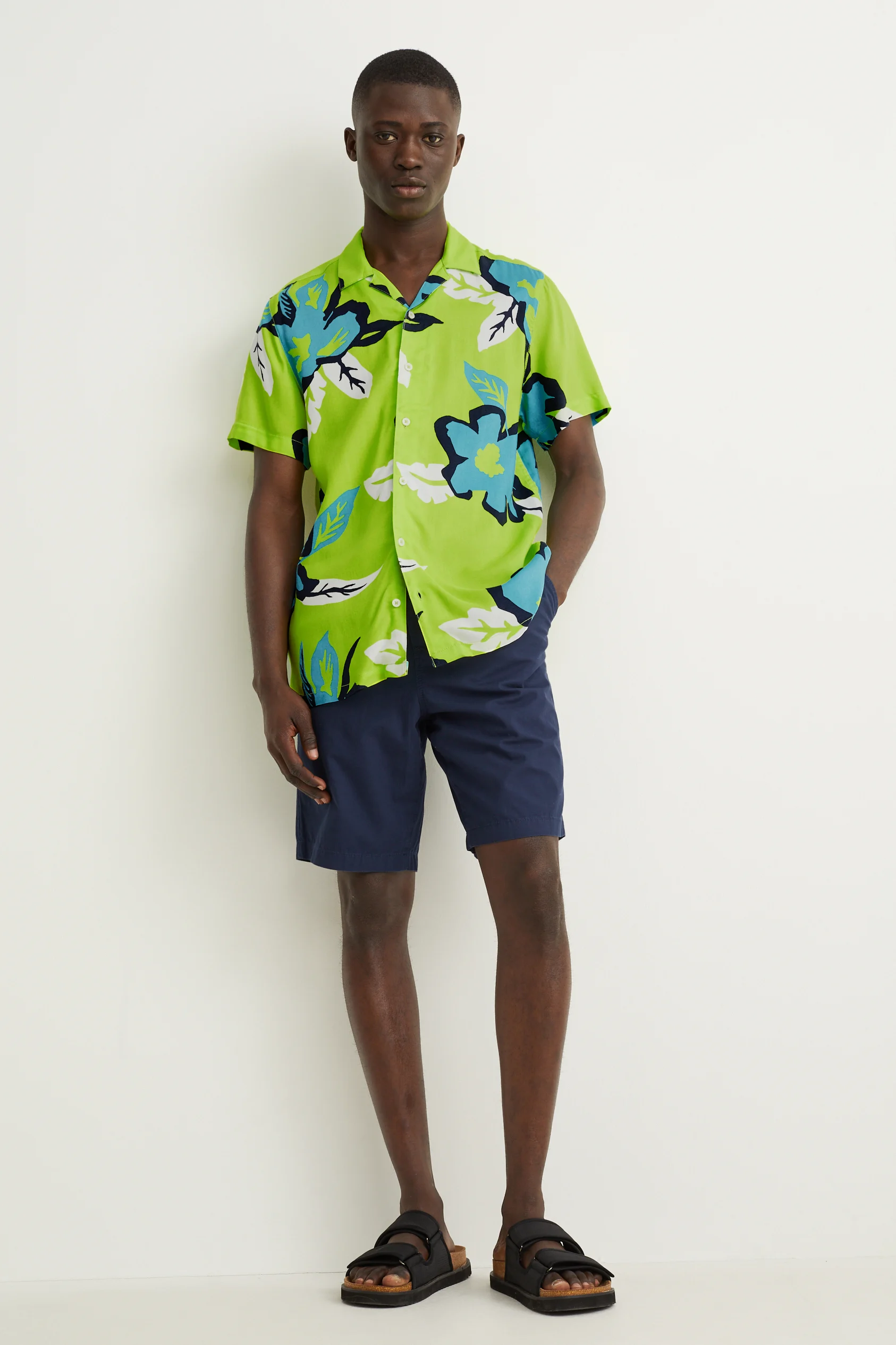 Shirt - slim fit - lapel collar