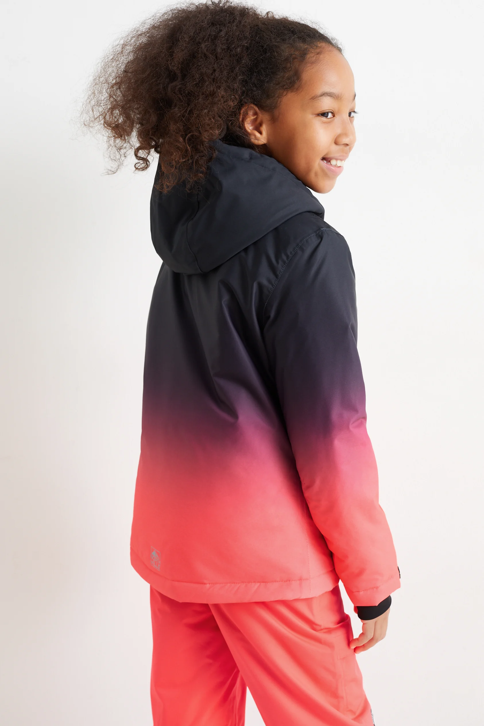 Ski jacket with hood