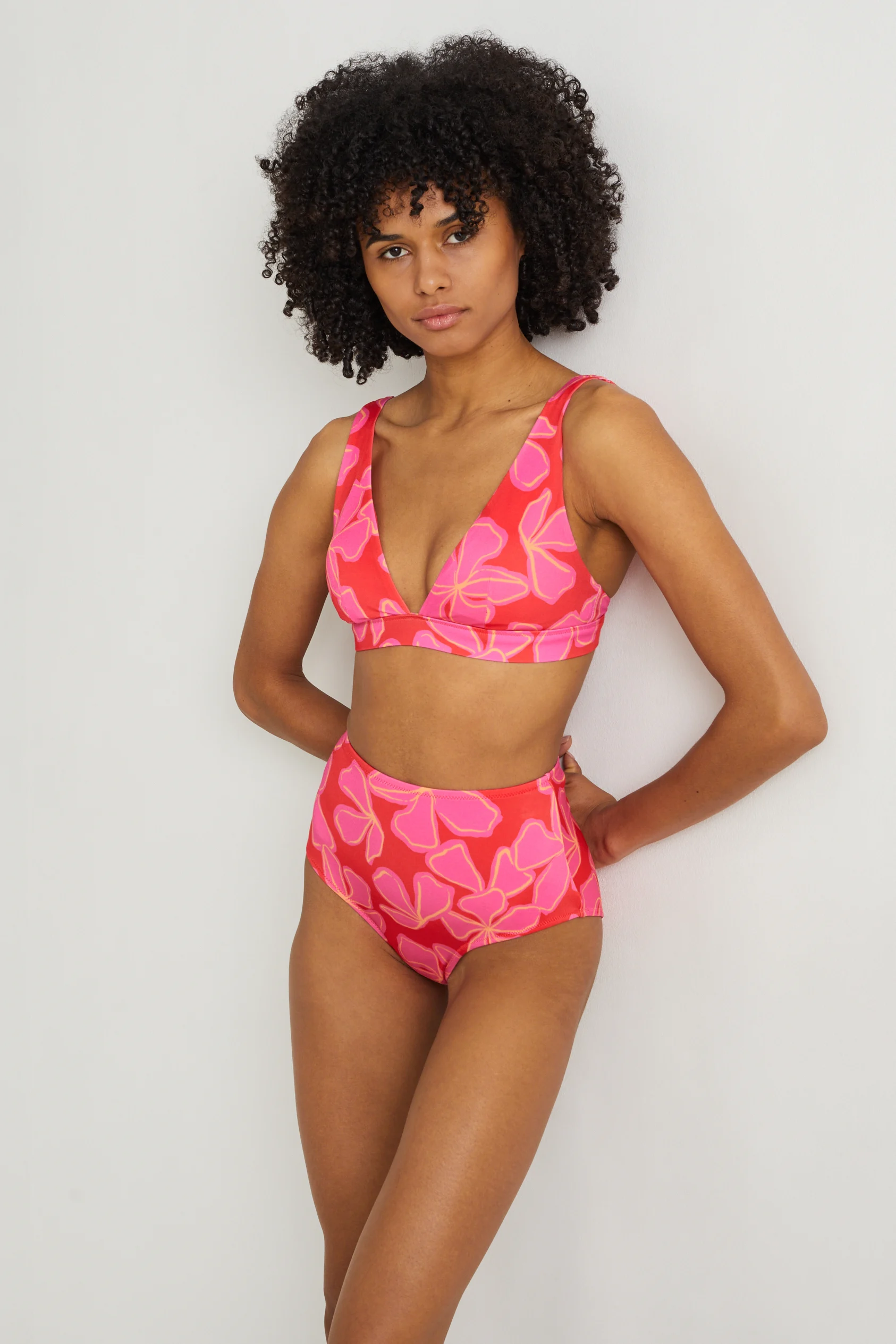 Bikini bottoms - high waist - LYCRA? XTRA LIFE? - floral