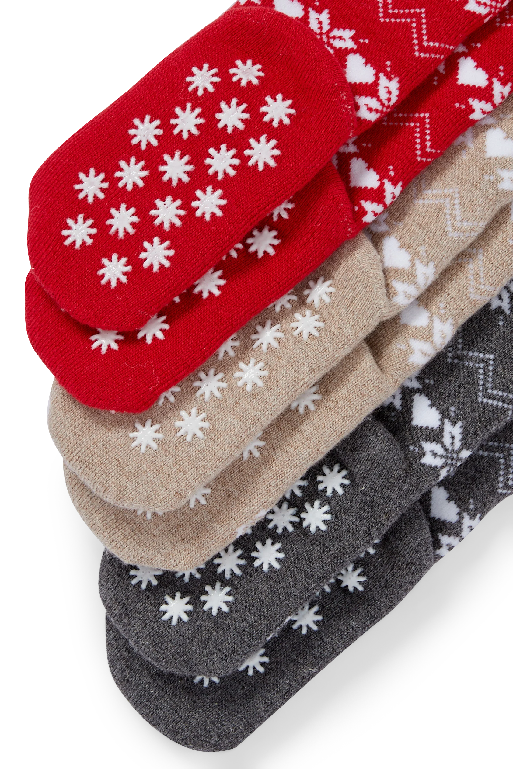 Multipack of 3 - baby Christmas non-slip socks