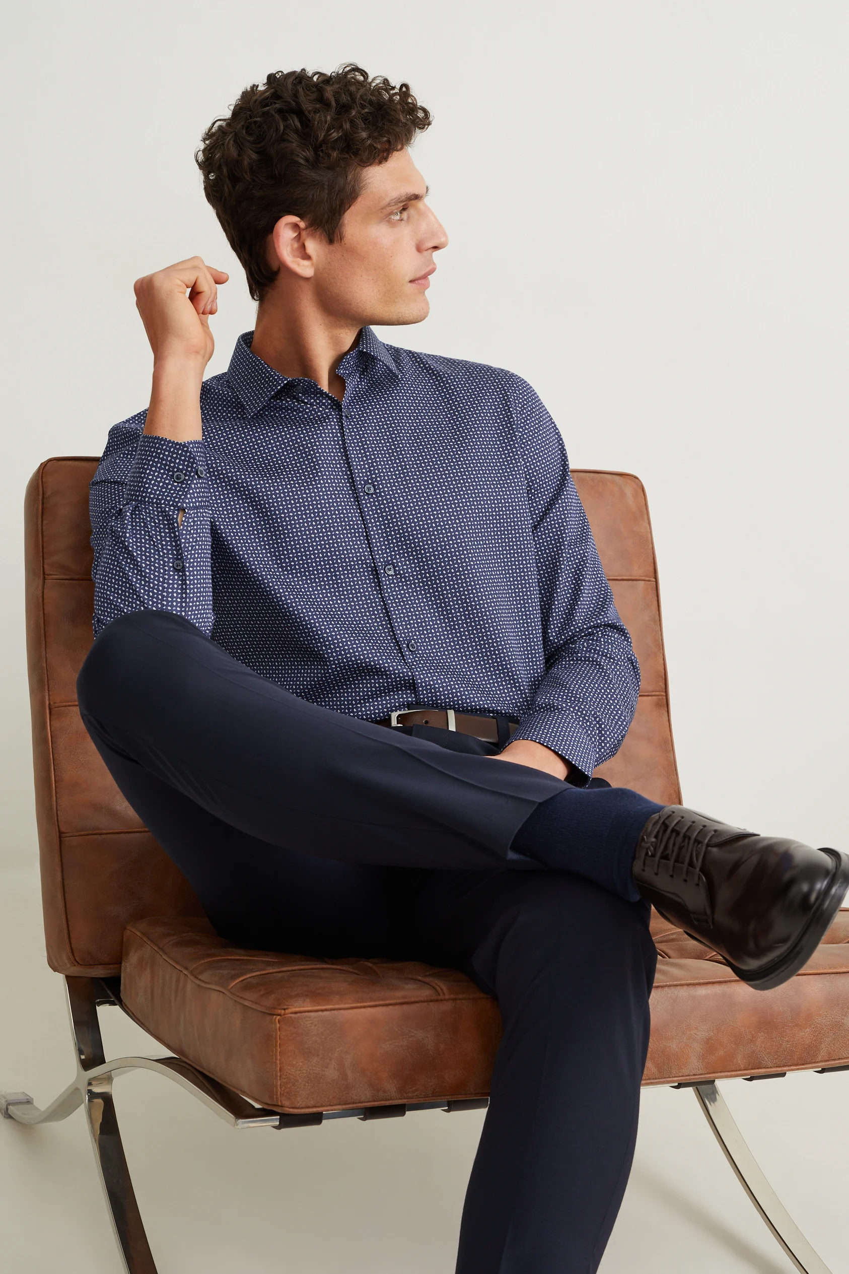 Business shirt - slim fit - Kent collar - easy-iron