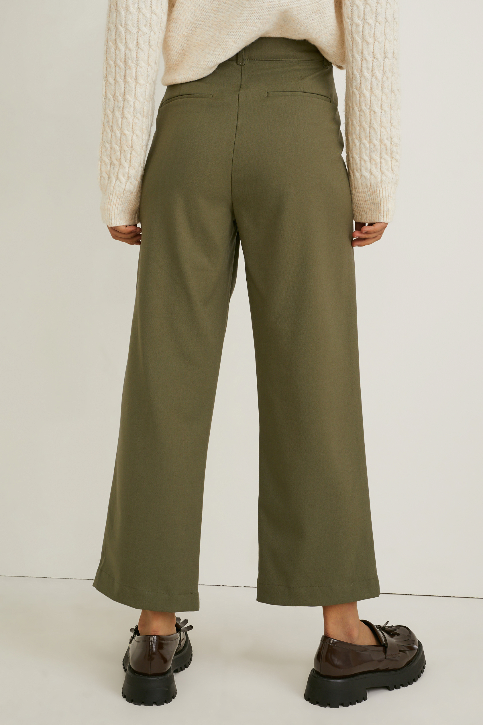 Cloth trousers - high waist - regular fit