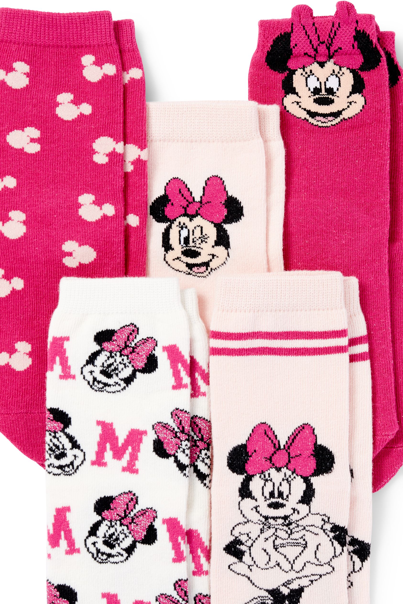 Multipack of 5 - Minnie Mouse - socks with motif