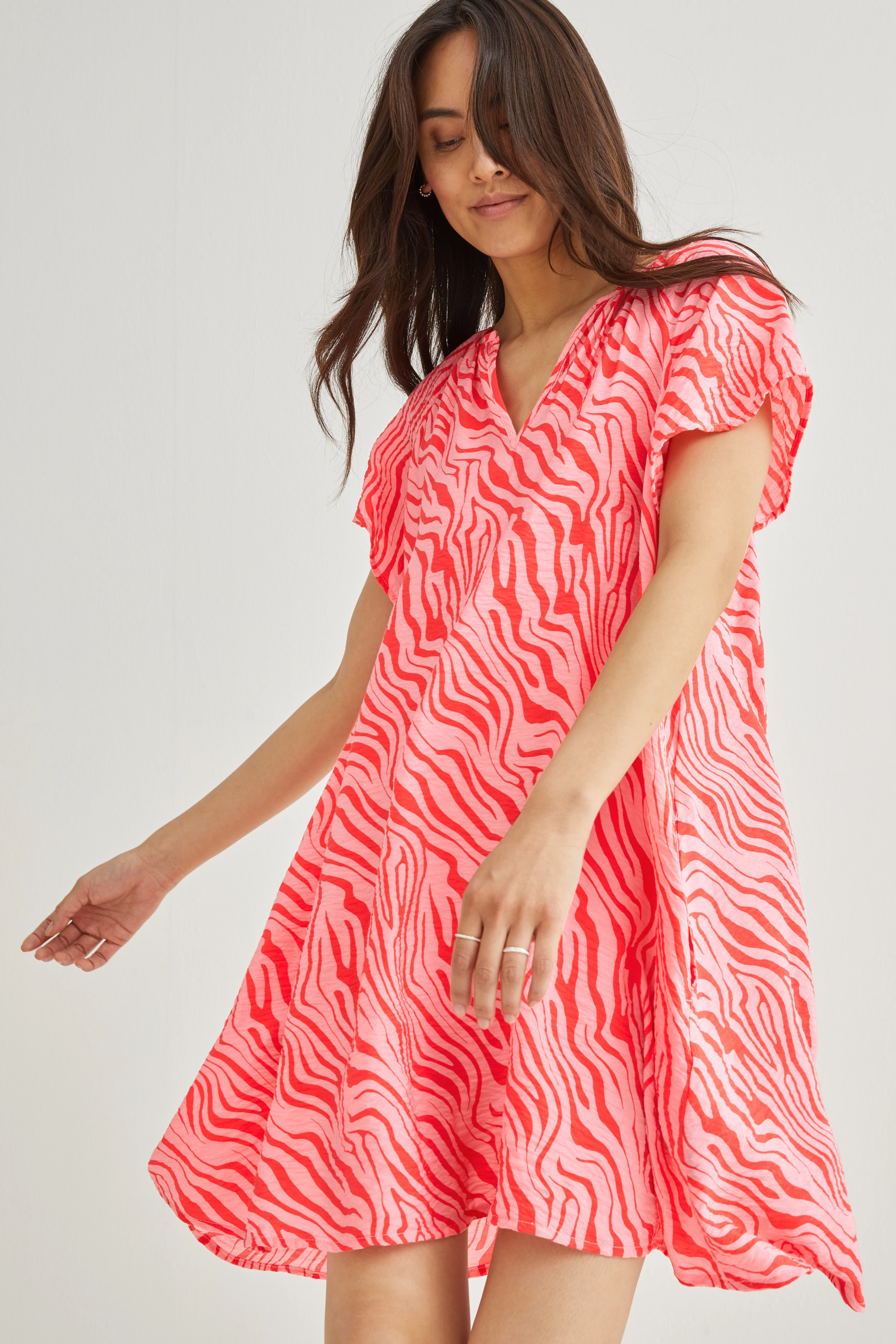A-line dress - patterned