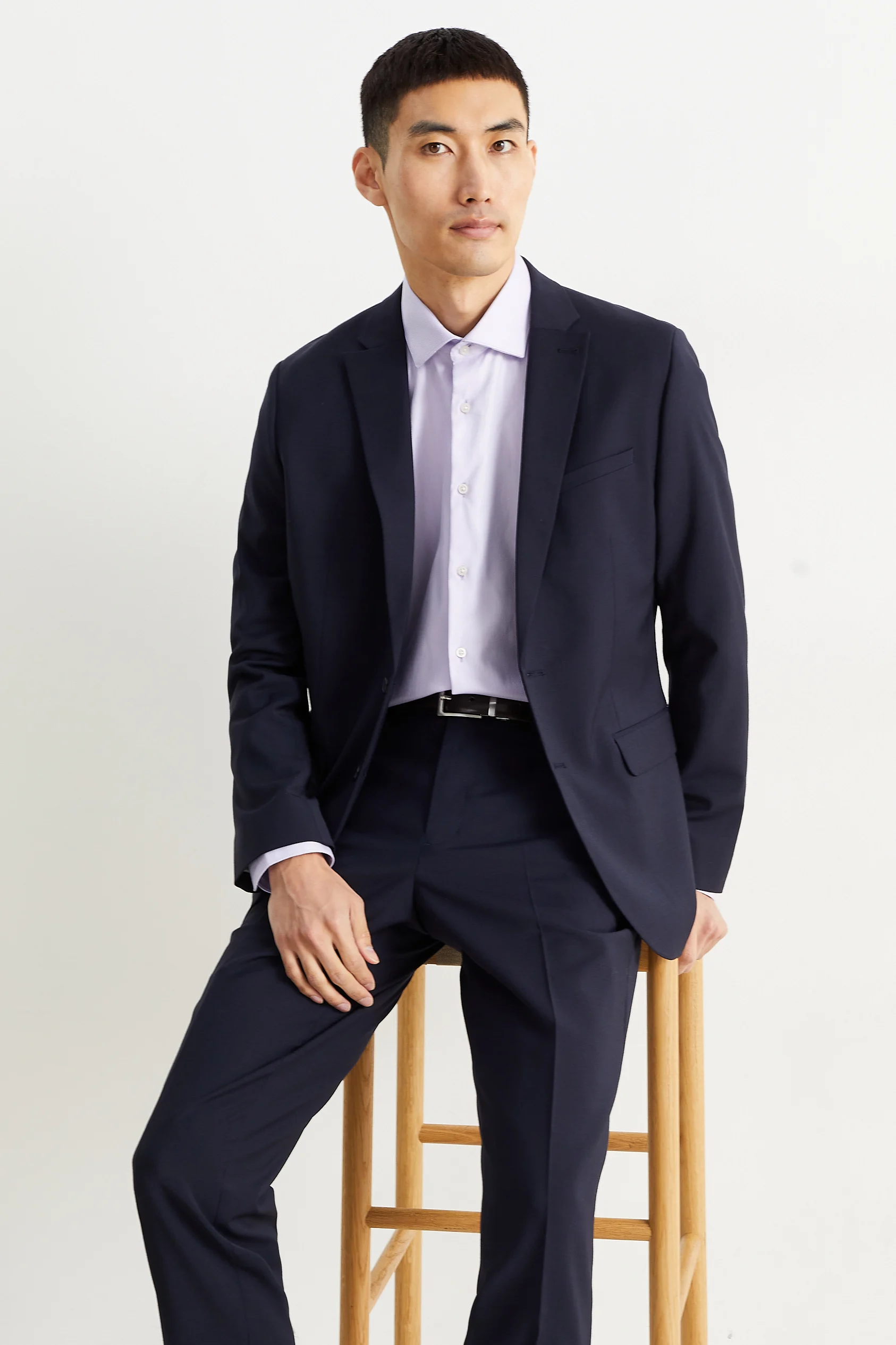 Business shirt - regular fit - cutaway collar - easy-iron