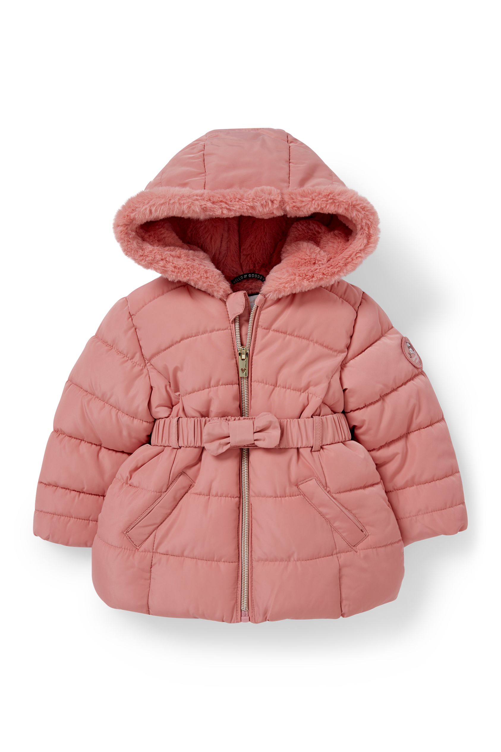 Baby quilted jacket with hood