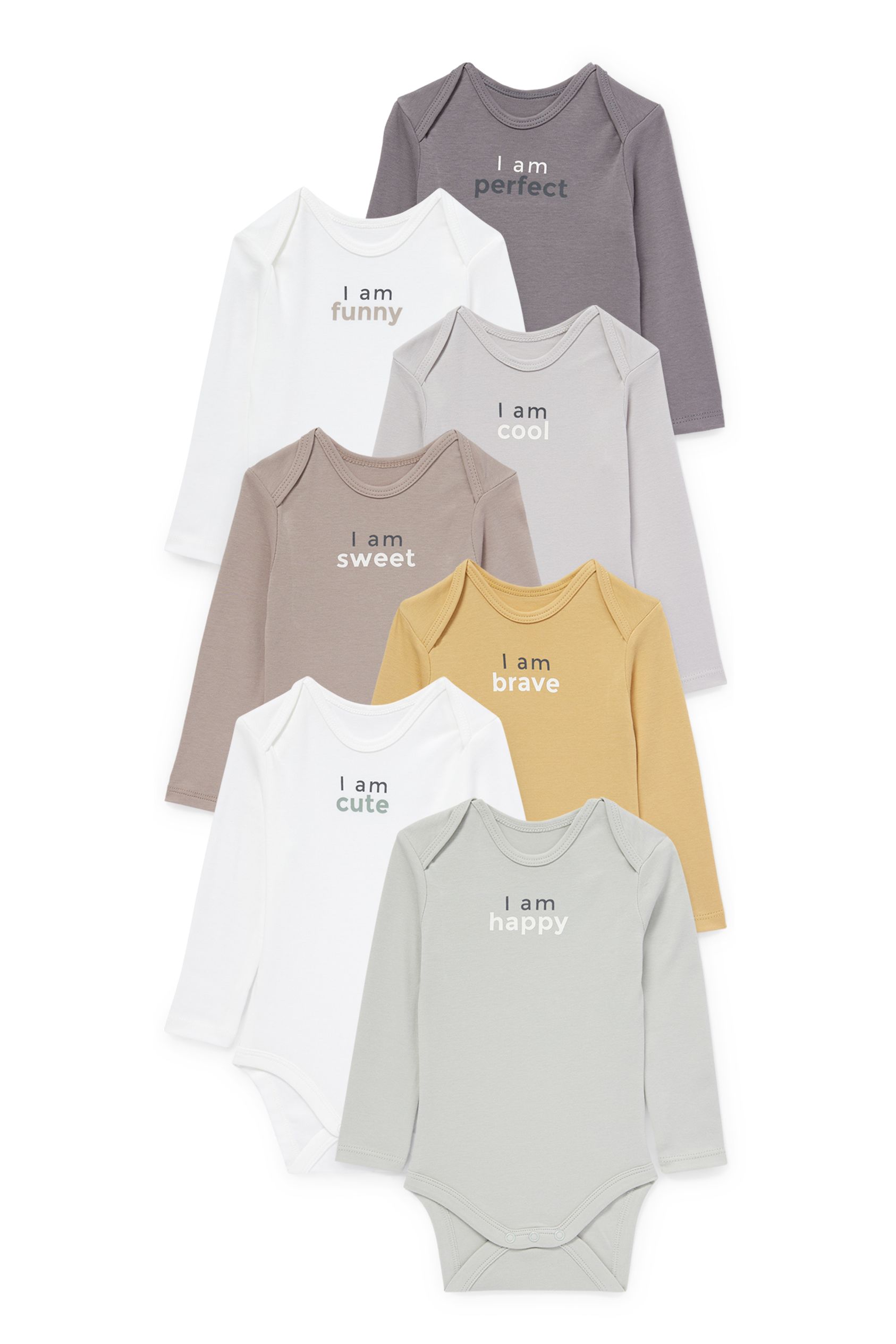 Multipack of 7 - baby bodysuit