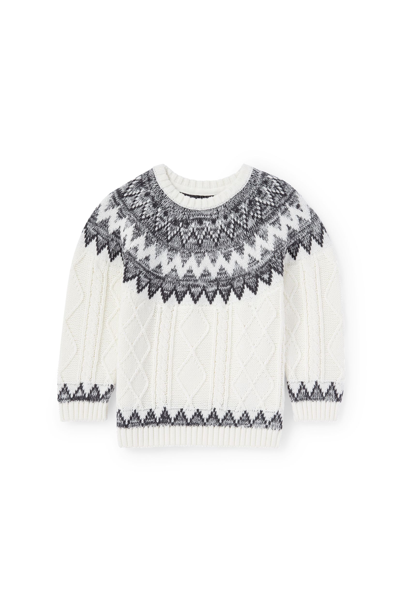 Baby jumper - cable knit pattern