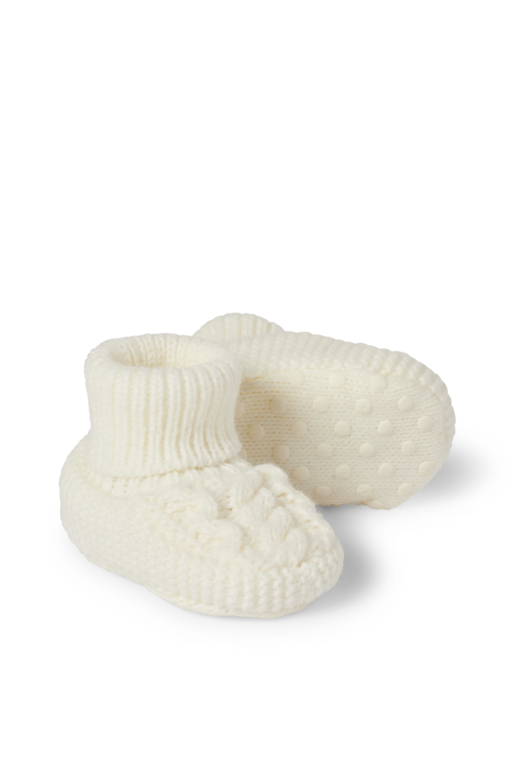 Knitted baby booties