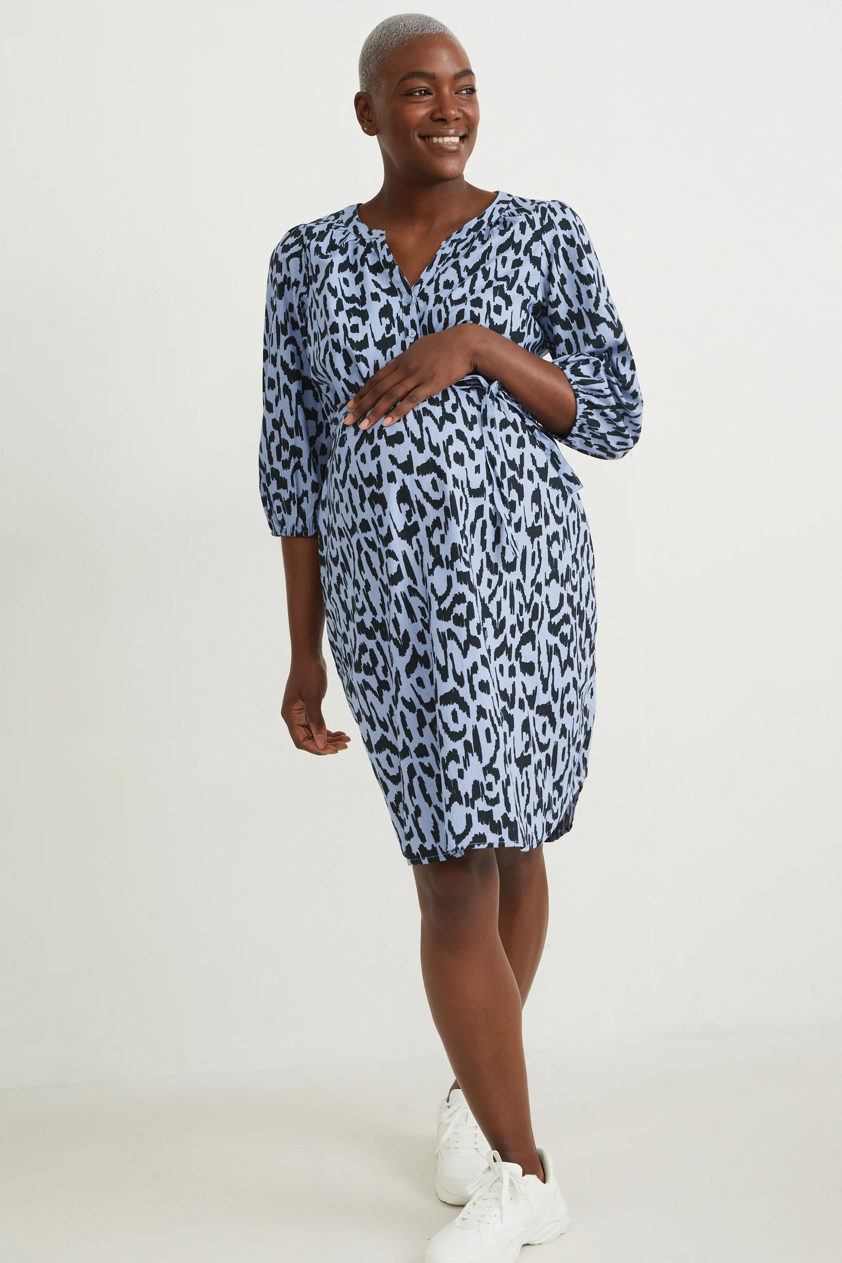 Nursing dress - patterned