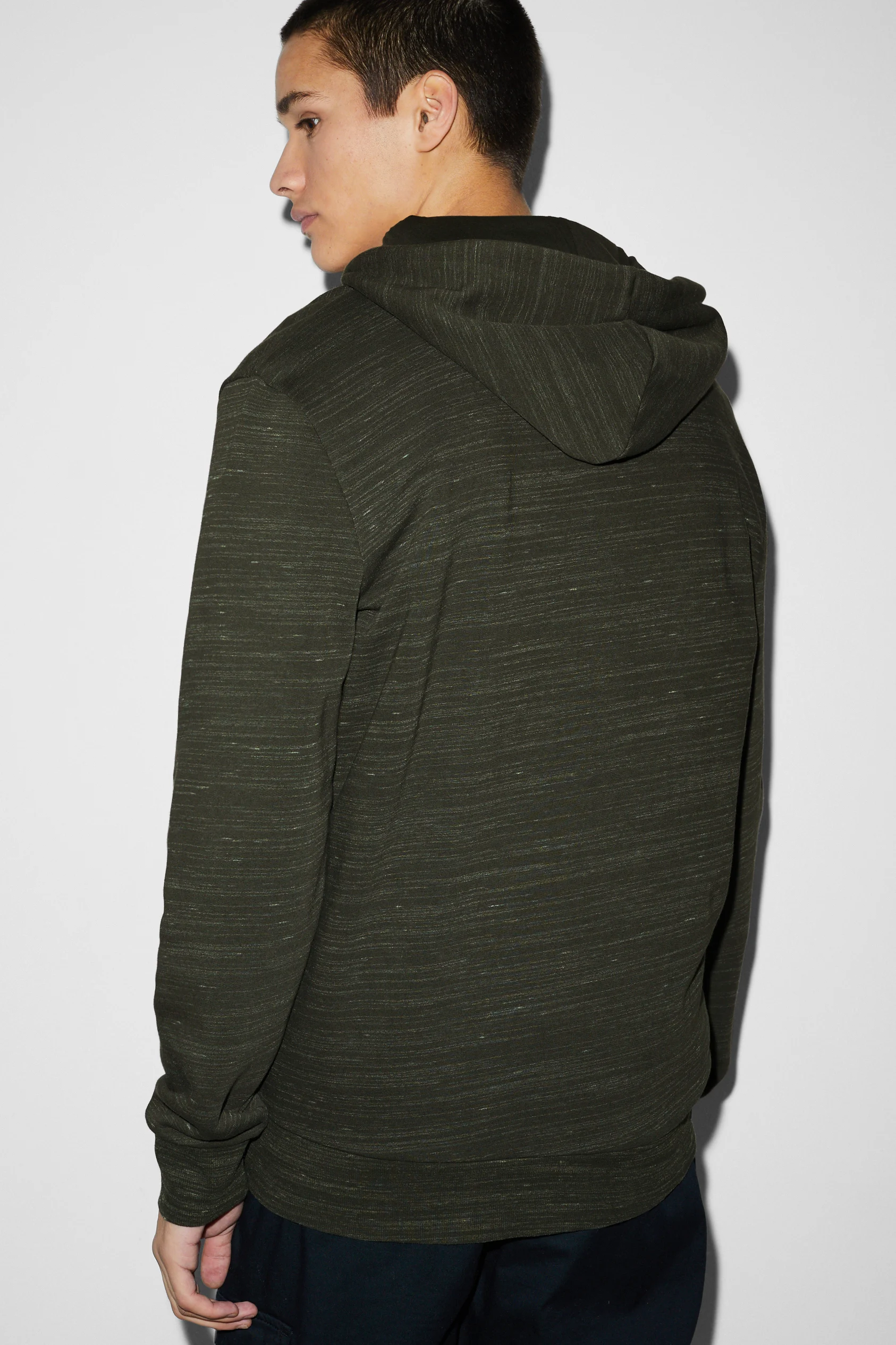 Zip-through sweatshirt with hood