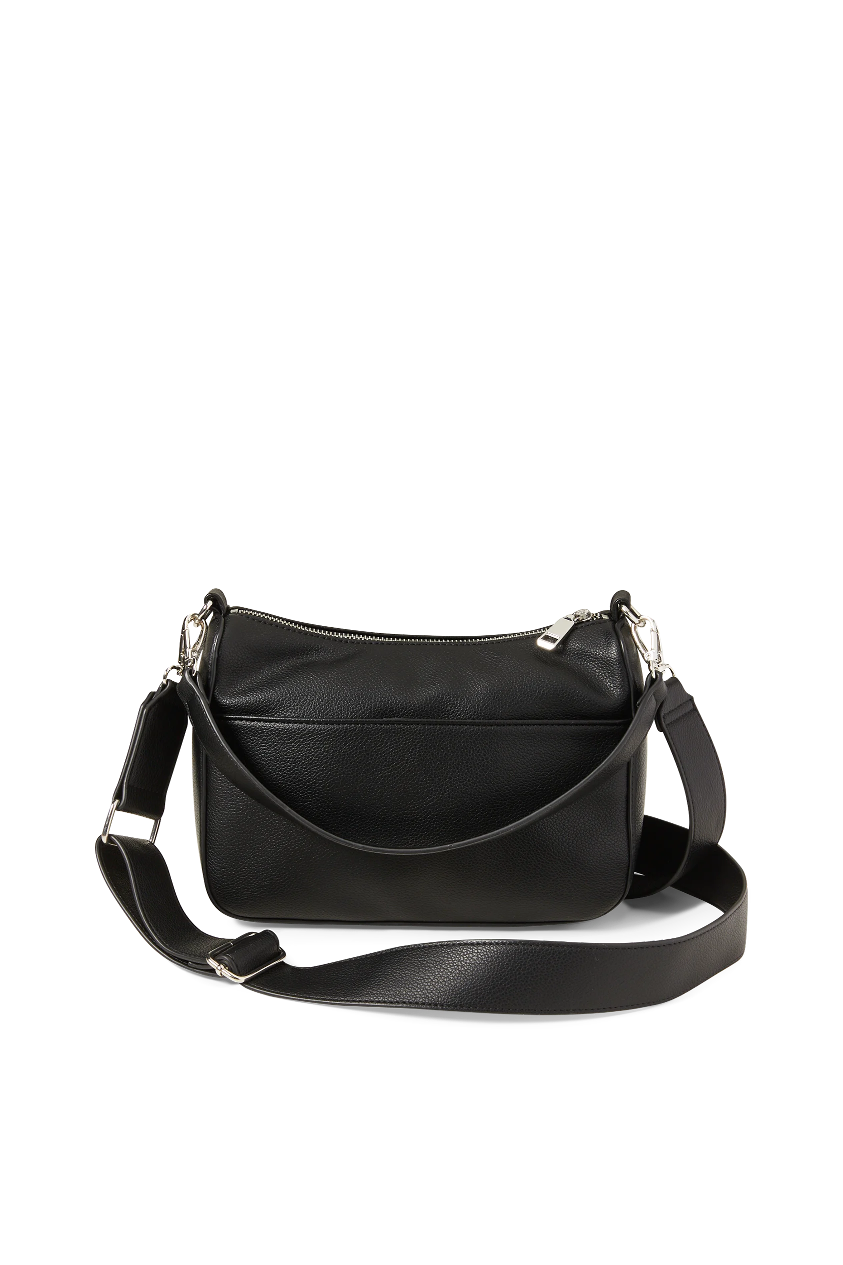 Shoulder bag with detachable bag strap - faux leather