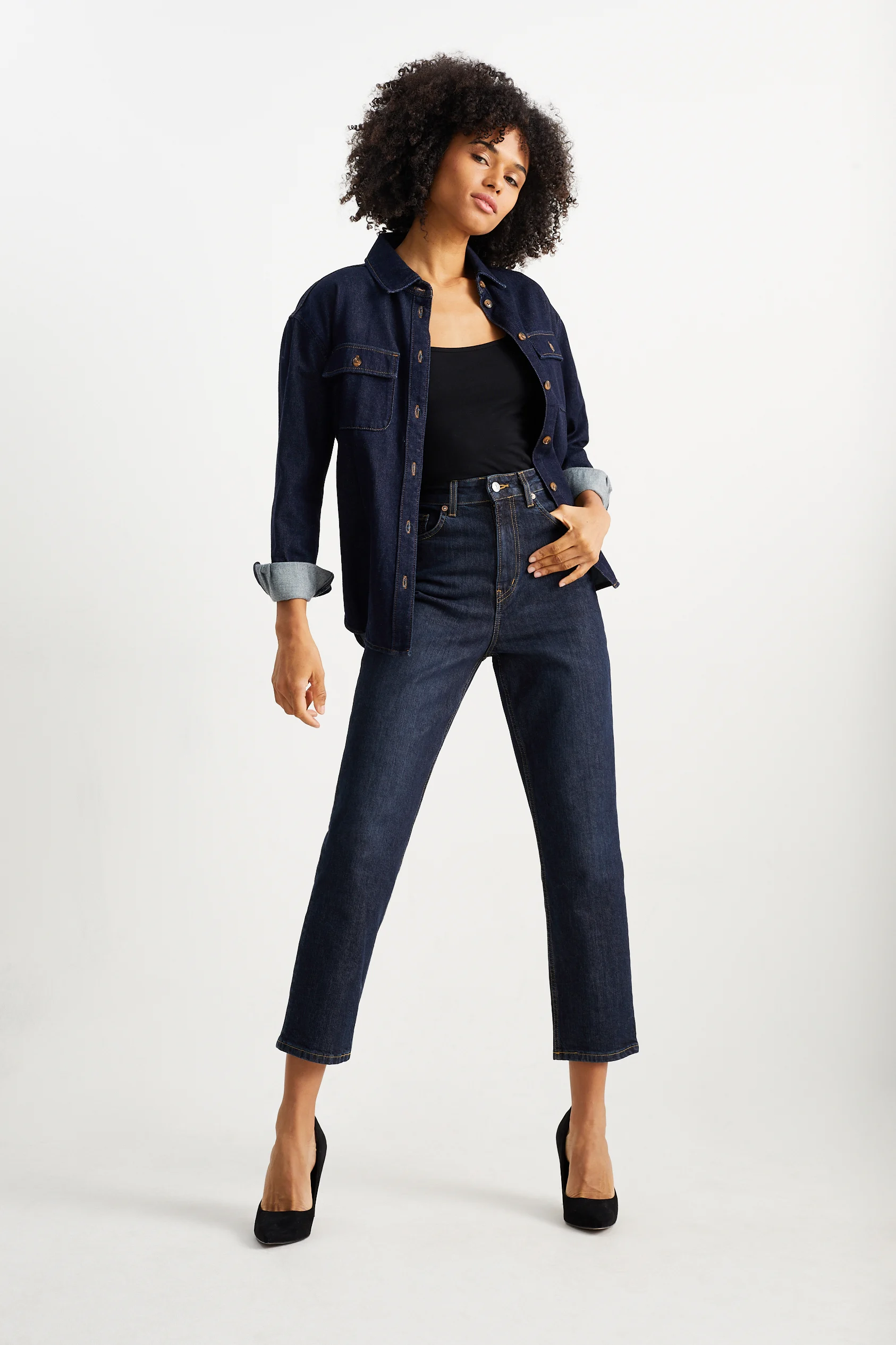 Premium Denim by C&A - straight jeans - high waist