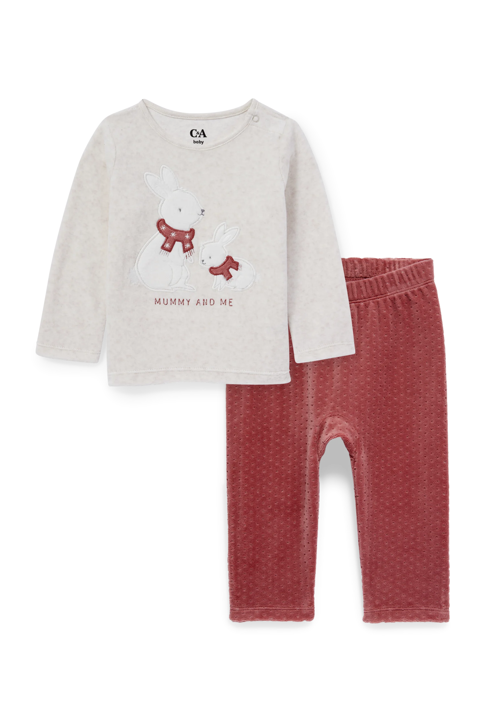 Bunny - baby winter pyjamas - 2 piece