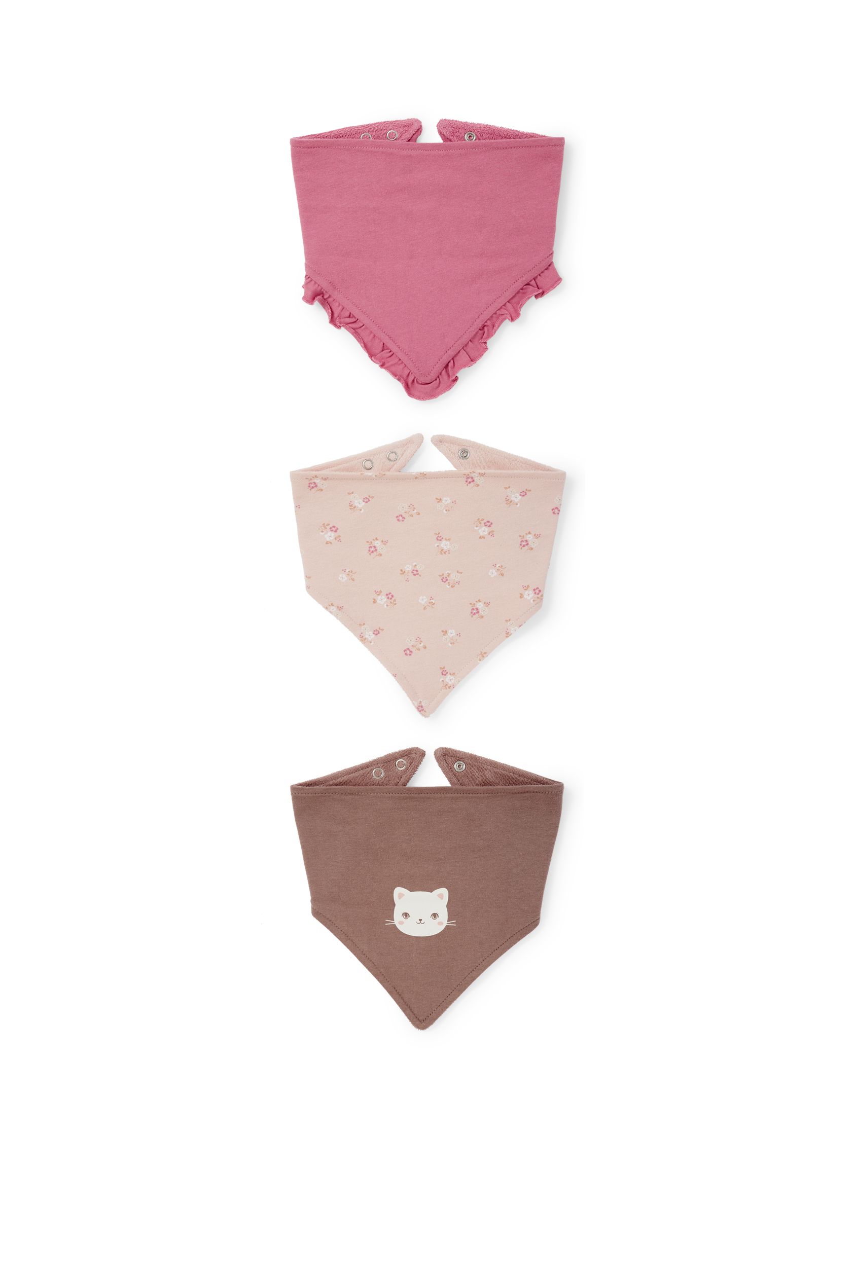 Multipack of 3 - baby triangular scarf