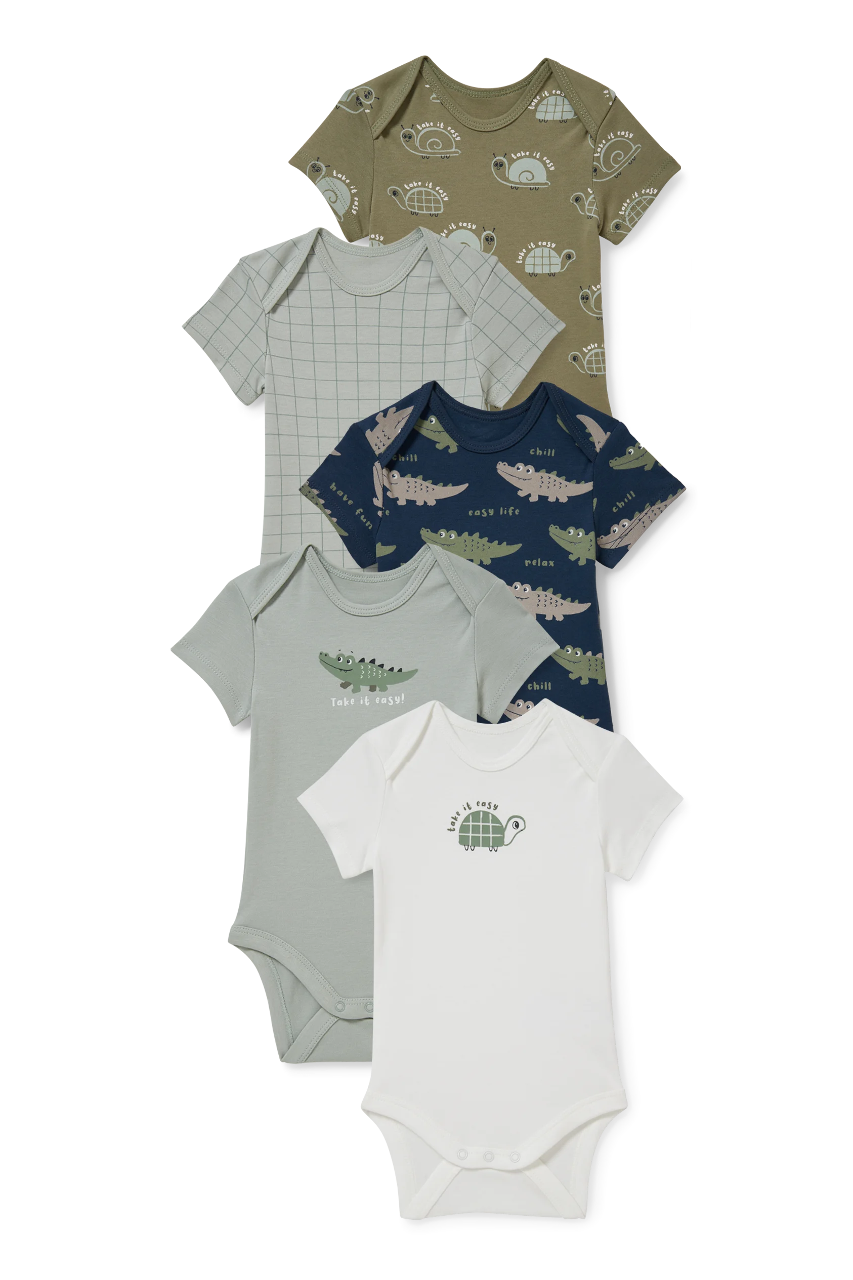 Multipack of 5 - baby bodysuit