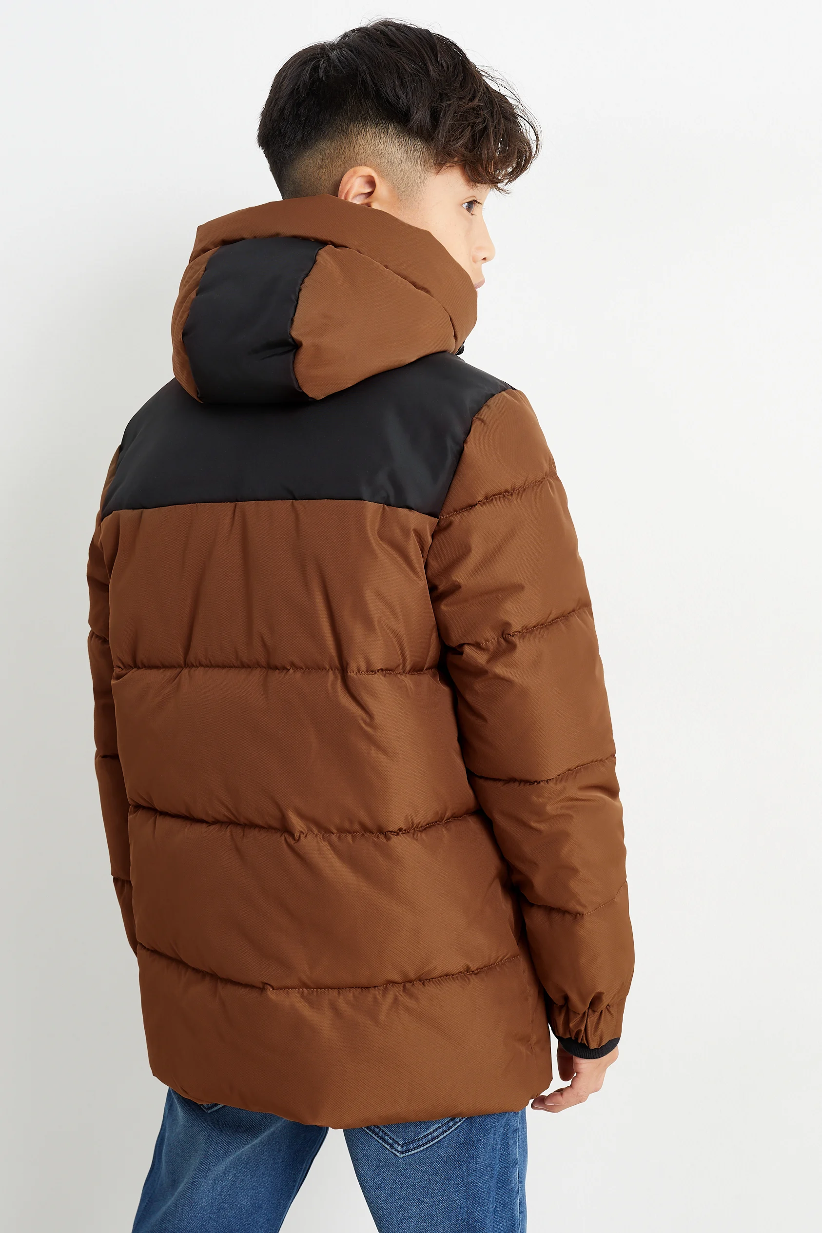 Quilted jacket with hood