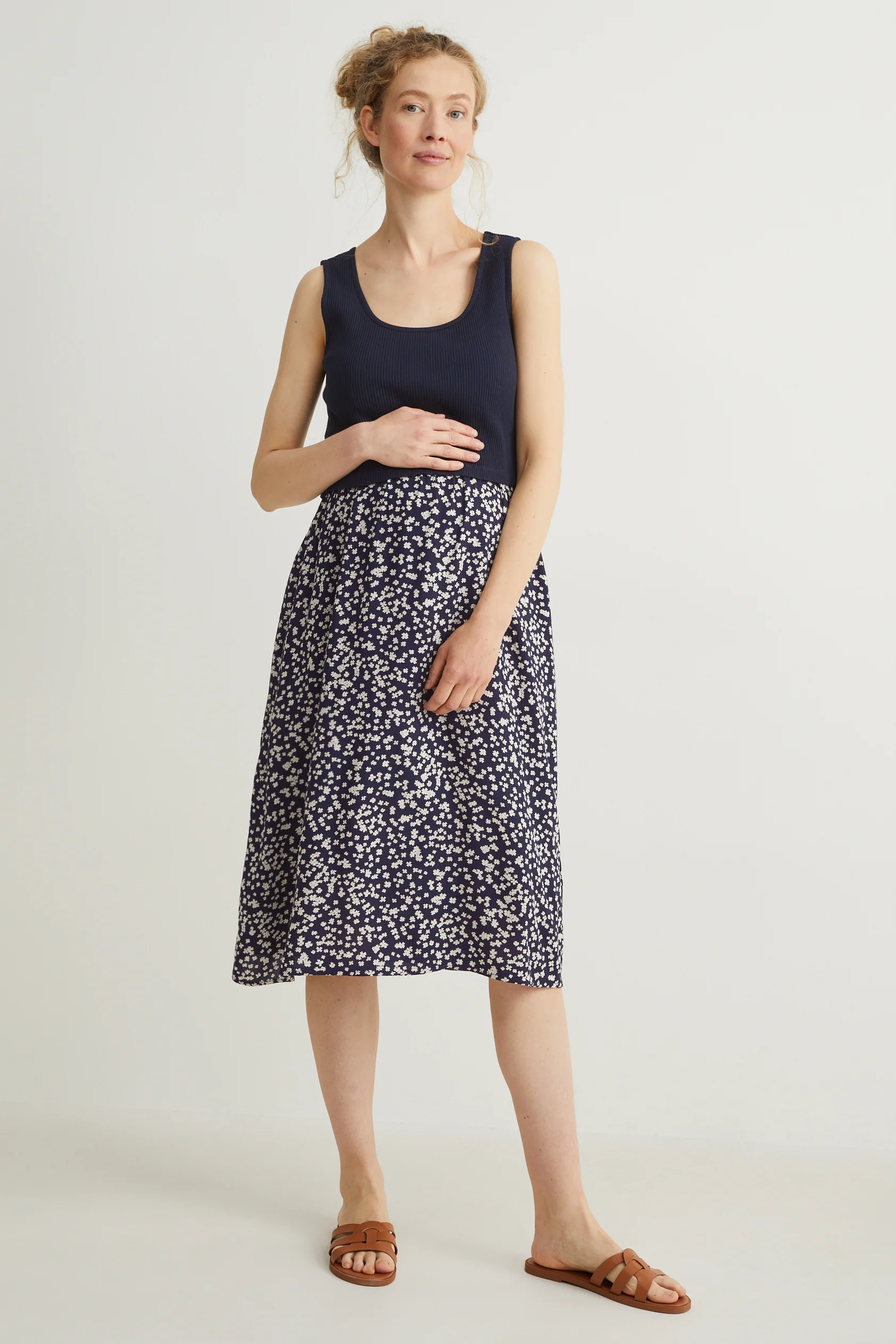 Nursing dress - 2-in-1 look