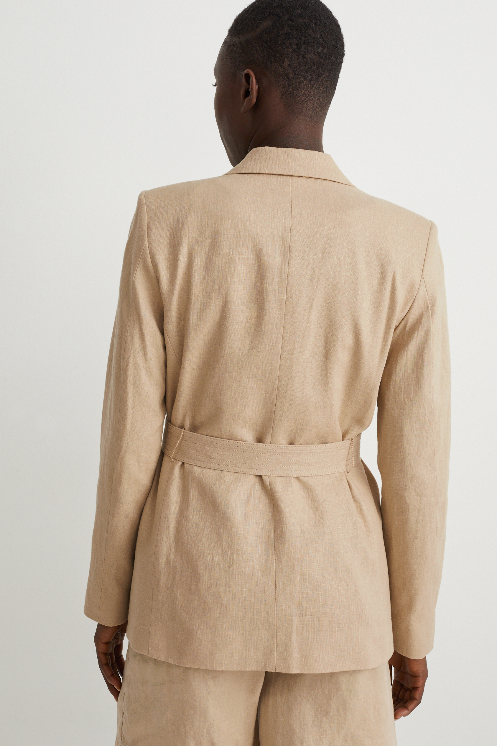 Blazer - relaxed fit - linen blend