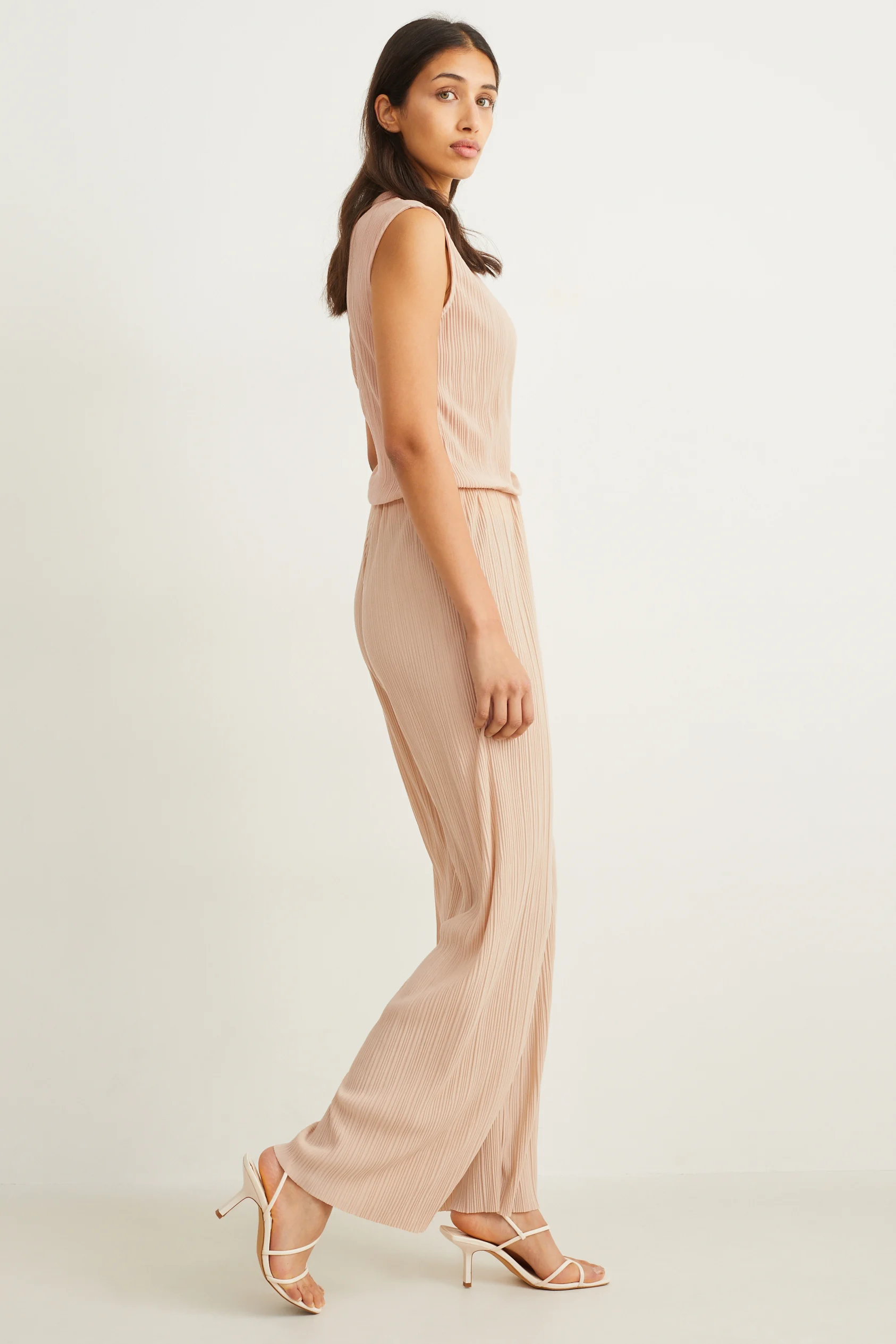Plissé trousers - high waist - palazzo